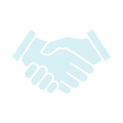 Icon of two hands shaking, symbolizing agreement or partnership.