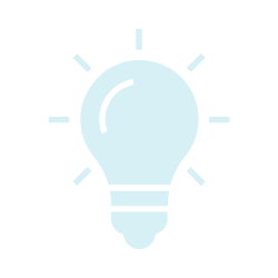 Lightbulb icon with rays of light