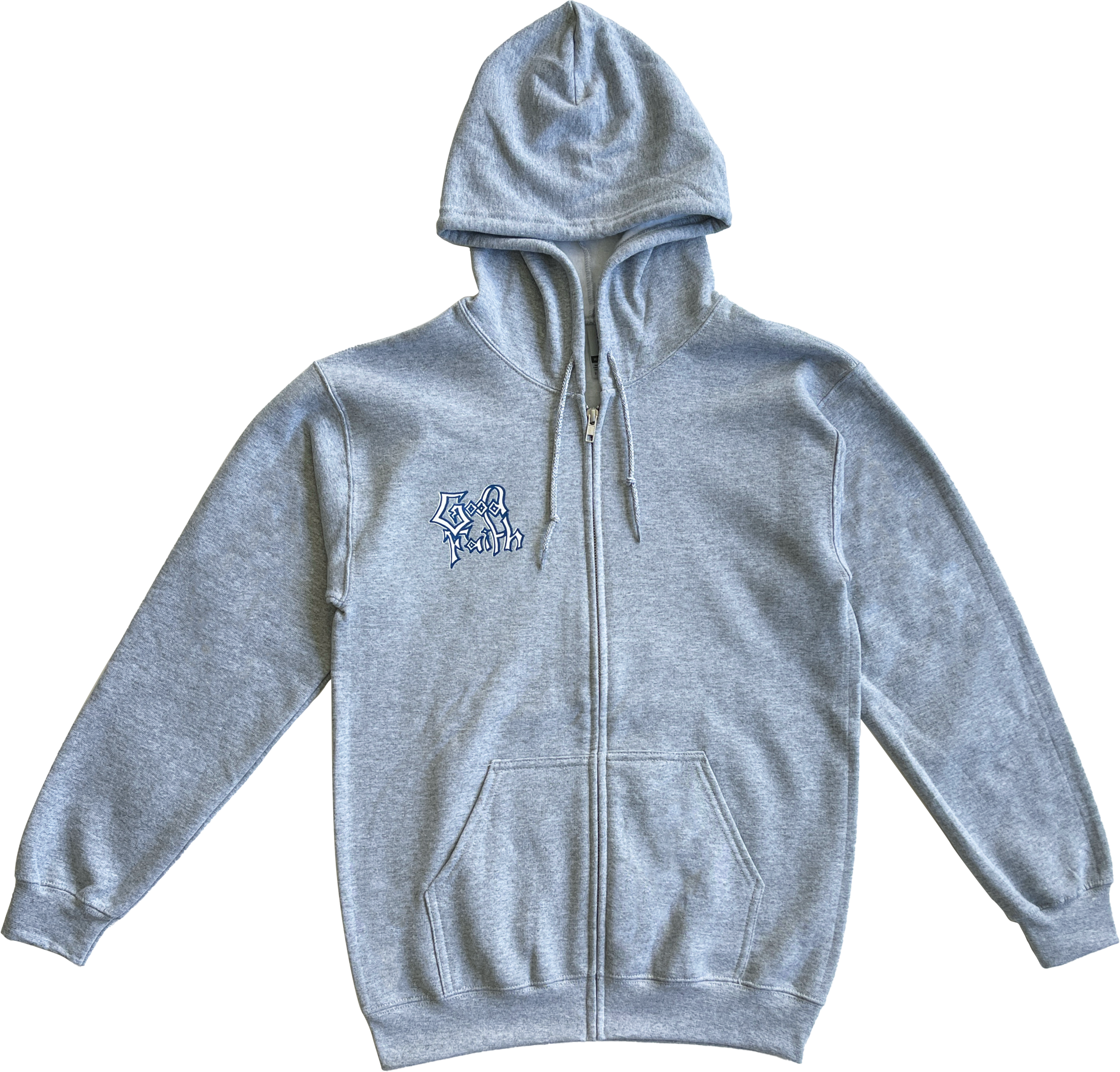 Rocker Logo Zip Hoodie - Heather Gray