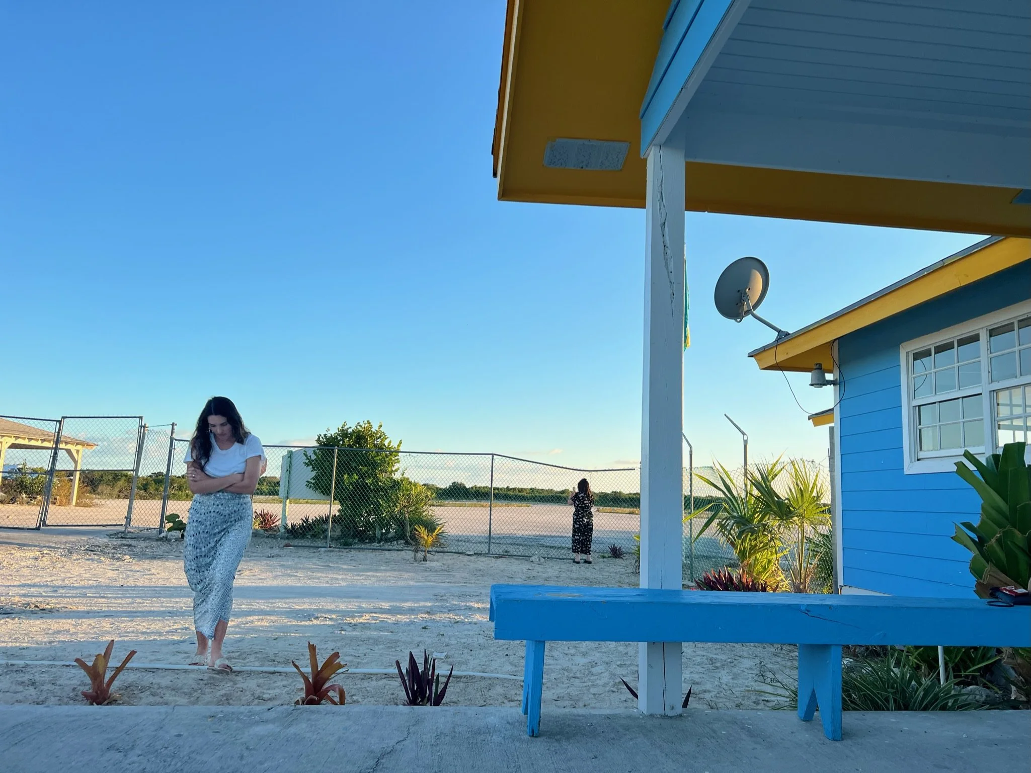 Checking the runnway.