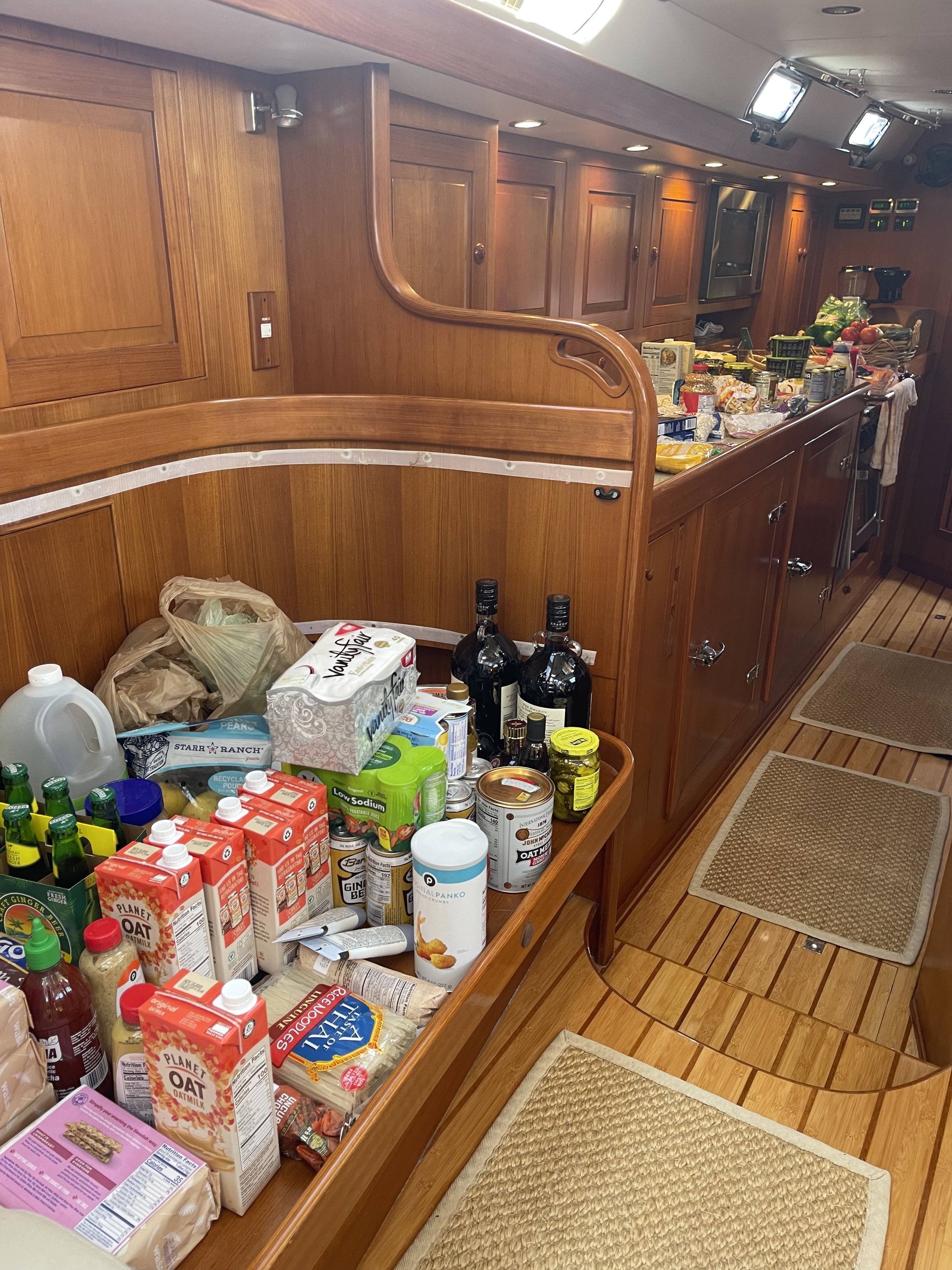 Shop, inventory, store away.