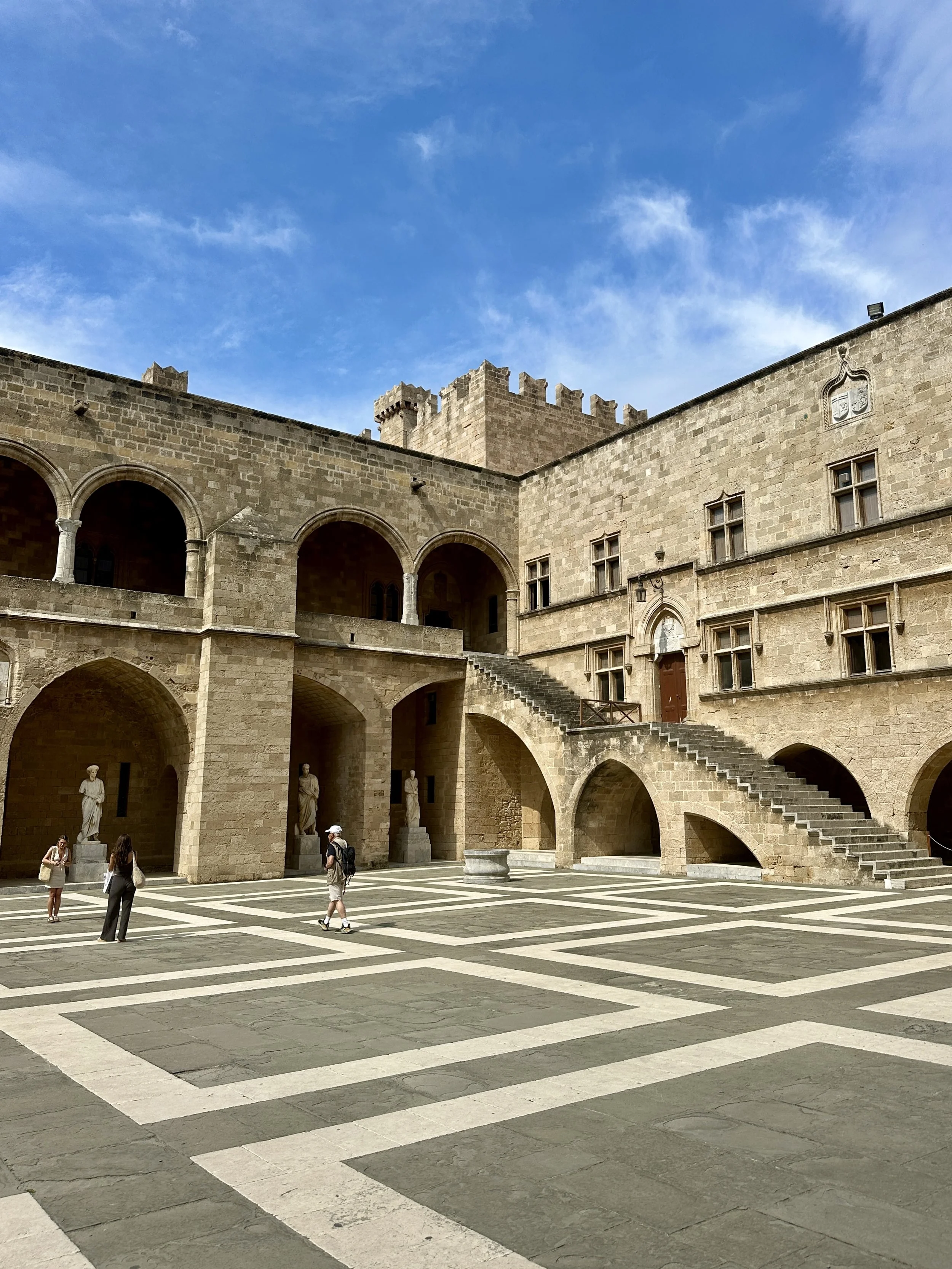 Courtyard outer staircase.