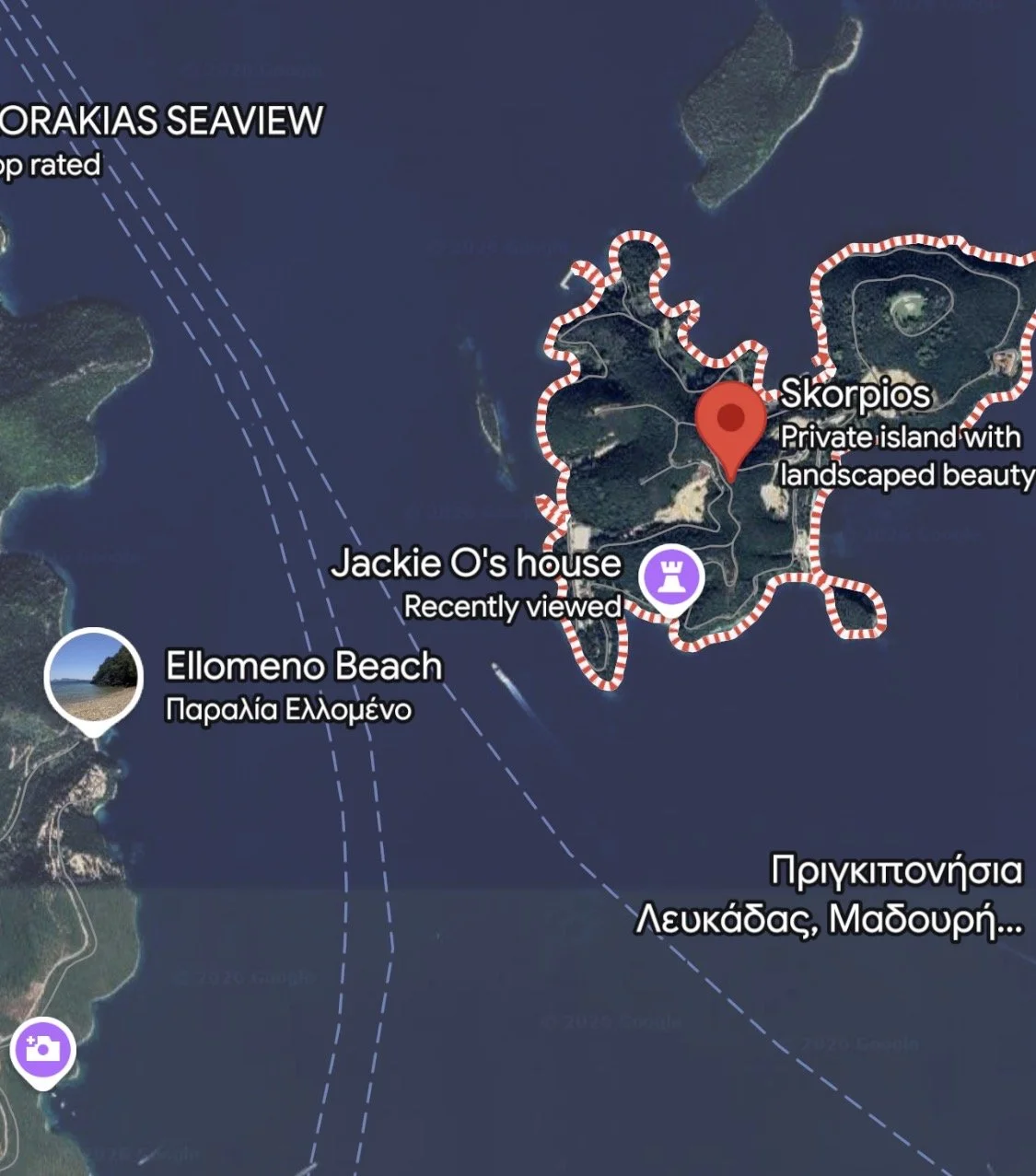 Too close to ferries and Lefkada.