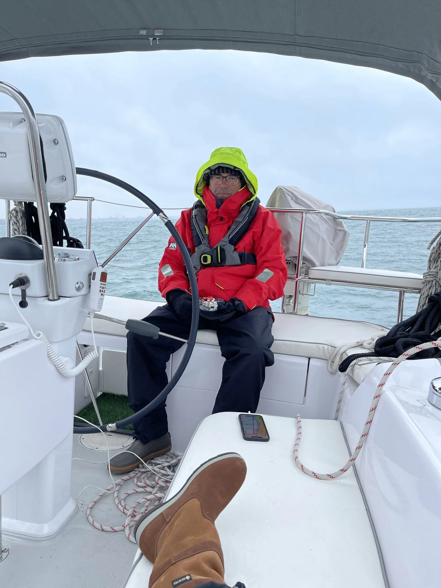 Lake Michigan can be foggy and cold