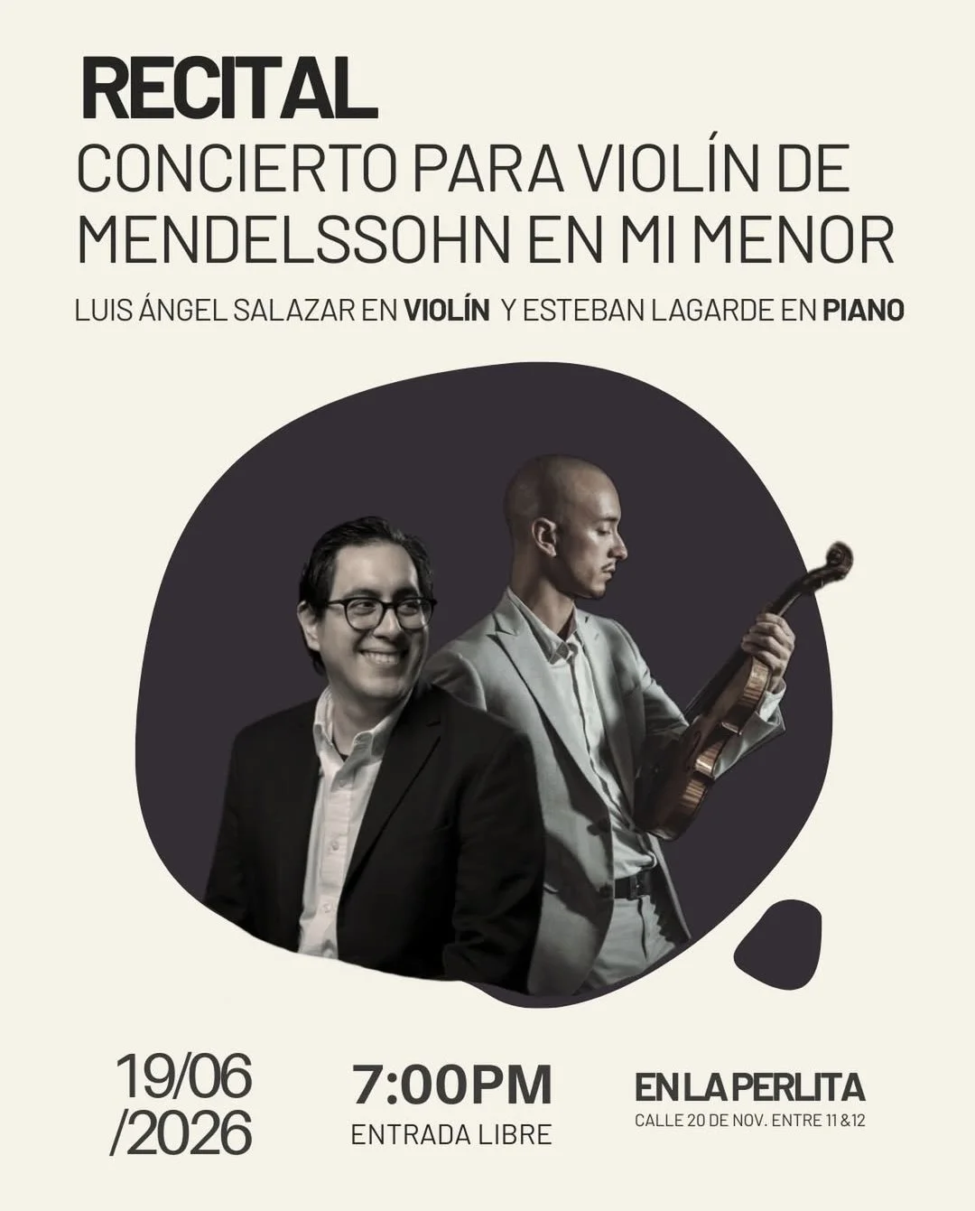 Recital de violín: Concierto de violín de Felix Mendelssohn