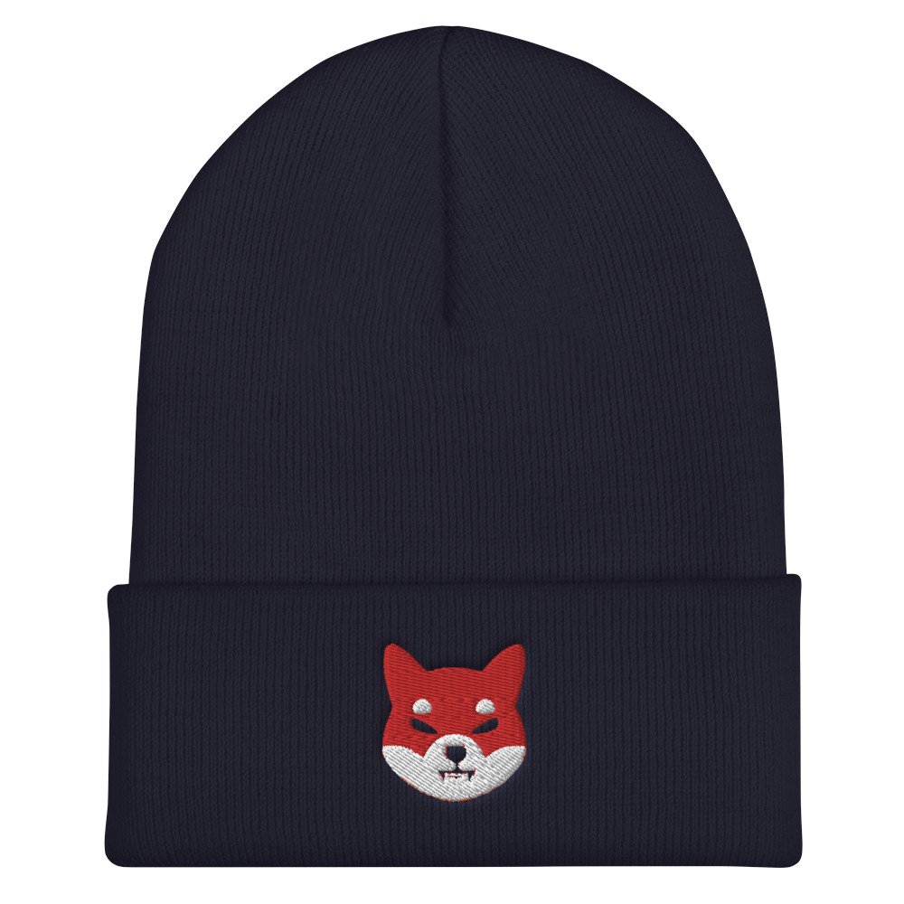 Cuffed Beanie - Shiba Inu - navy