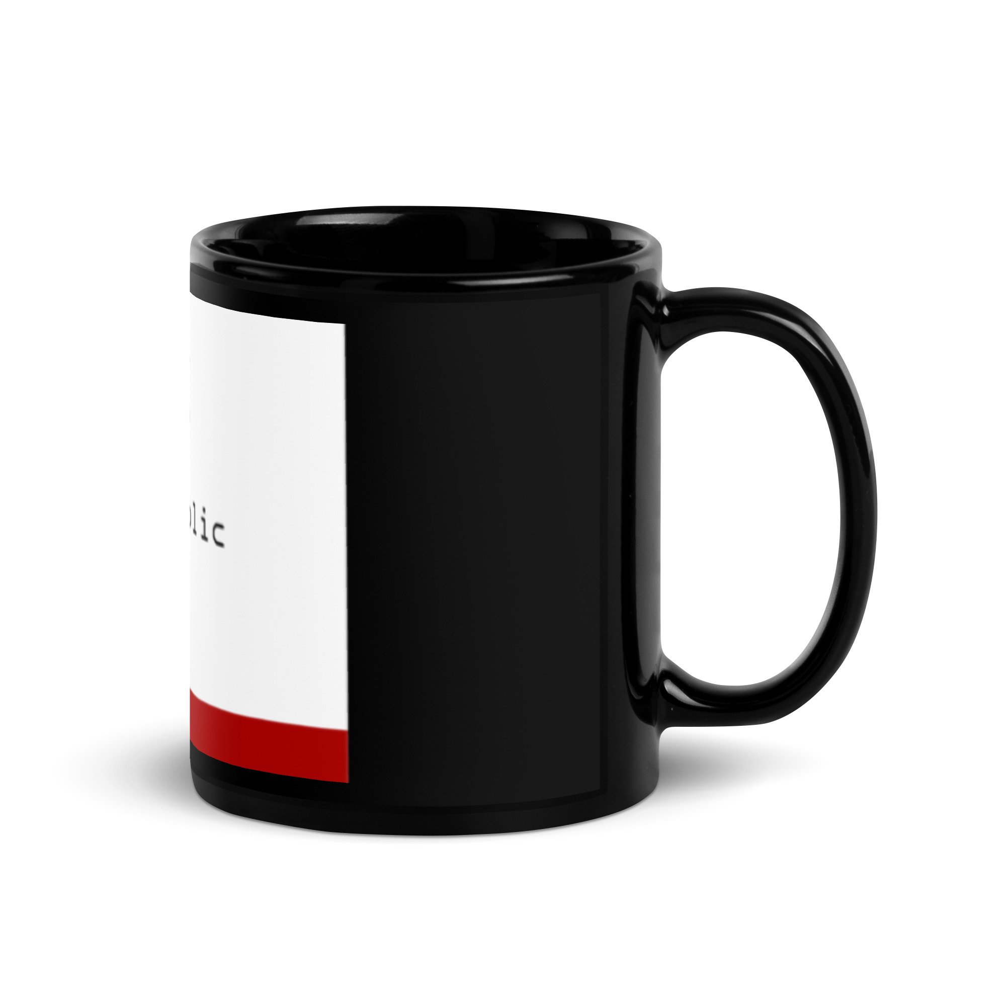 Black Glossy Mug - Bitcoin Republic back