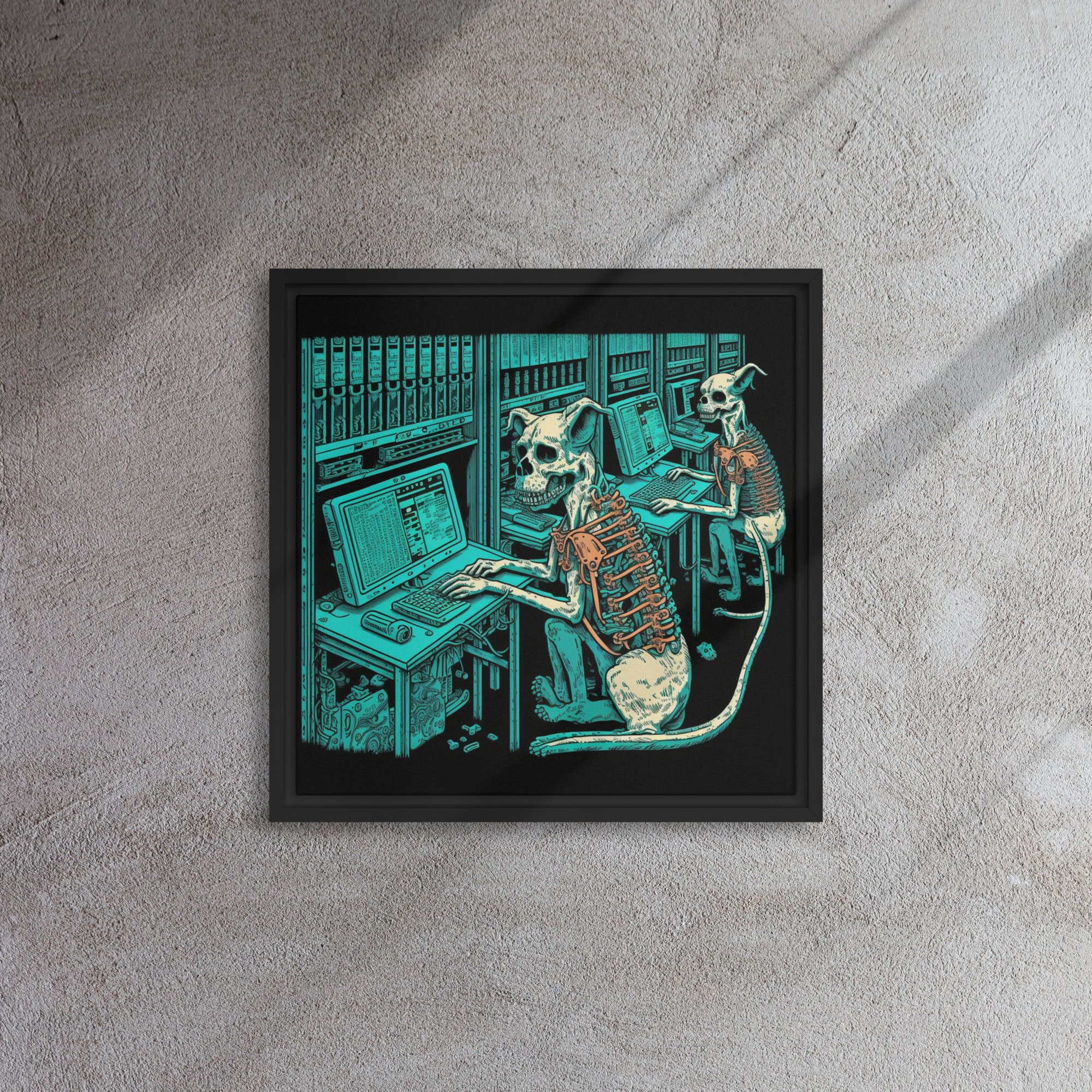 Doge Patch Miners Framed canvas