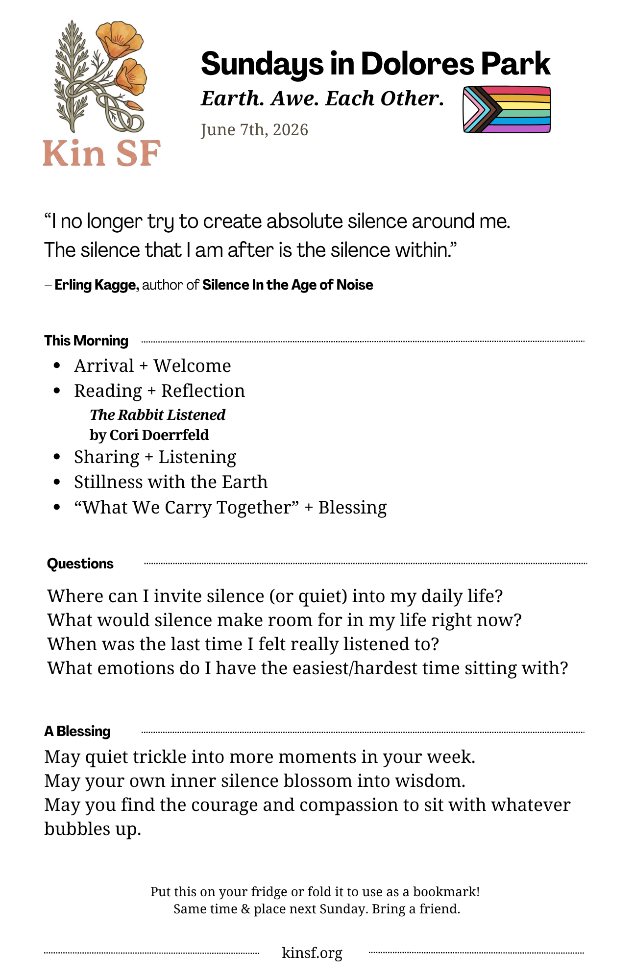 Bulletin for June 7, 2026