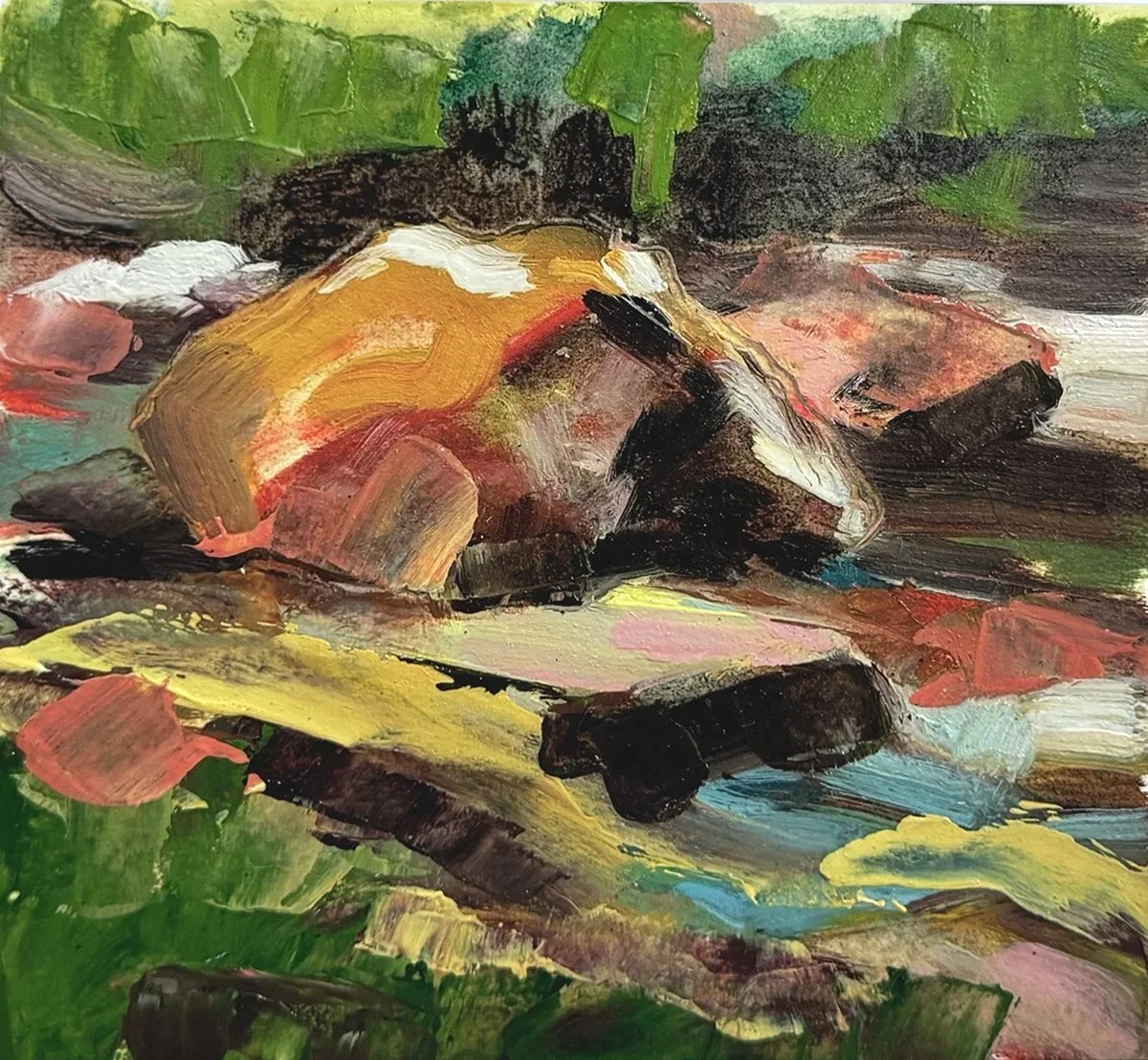 Streambed, 6 x 6 inches