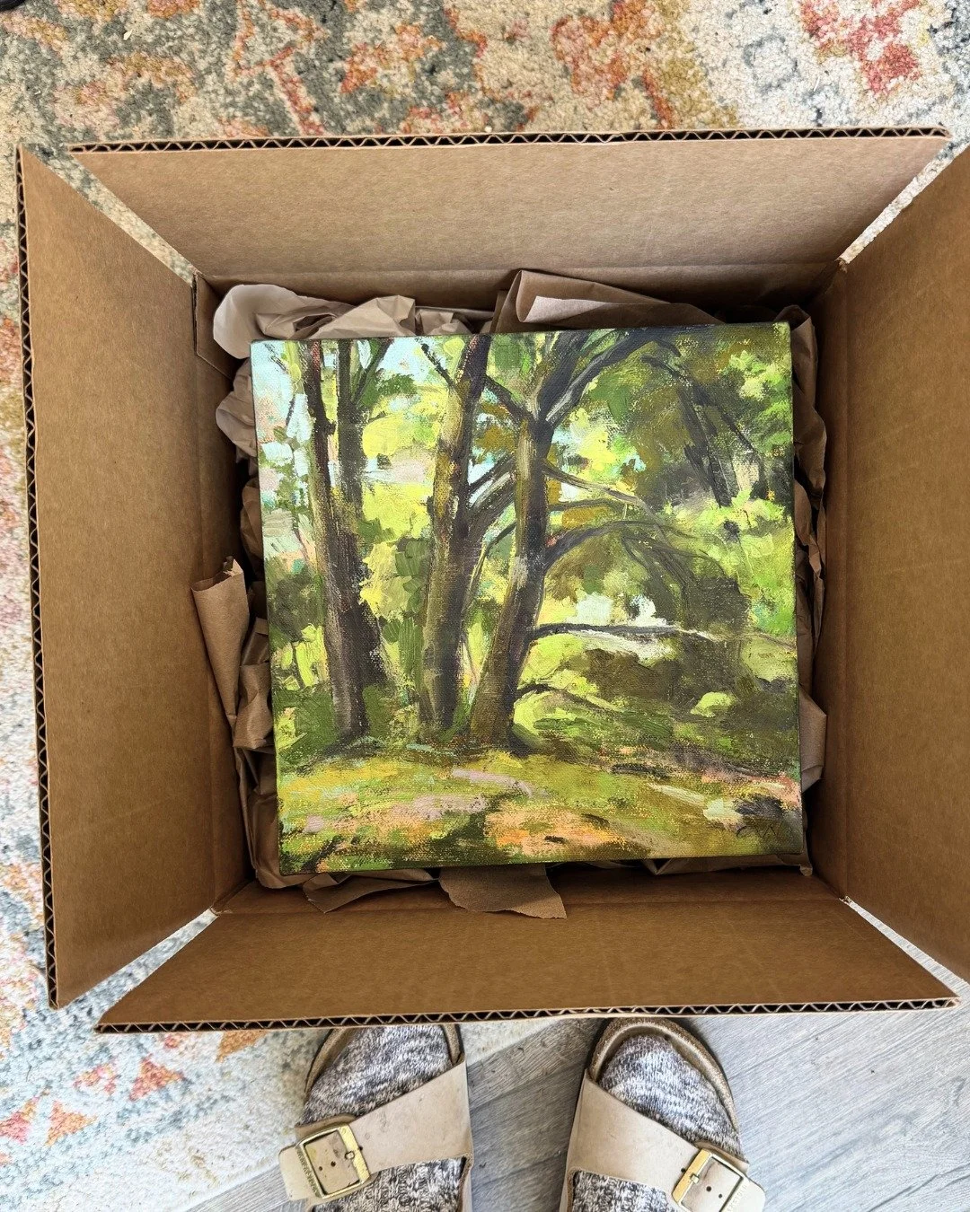 Super pleased to be sending A Good Place to Be off to the @crockerart Museum in Sacramento, for their annual BNSA (Big Names Small Art) art auction. Online or in-person bidding starts on May 17, stay tuned for more details &ndash; it's fun and all fo