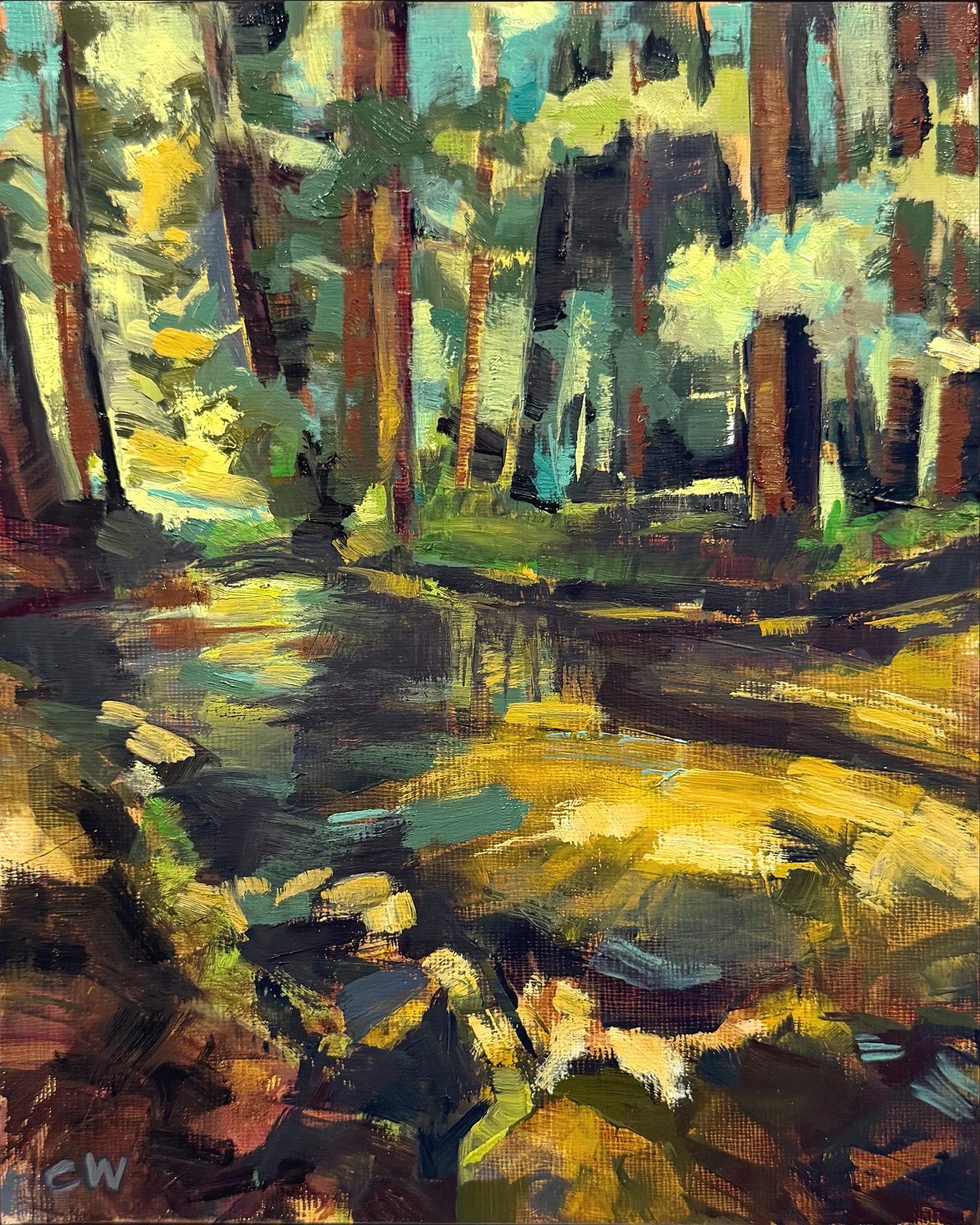 The Cool, Cool Forest, 8 x 10 inches, availalbe