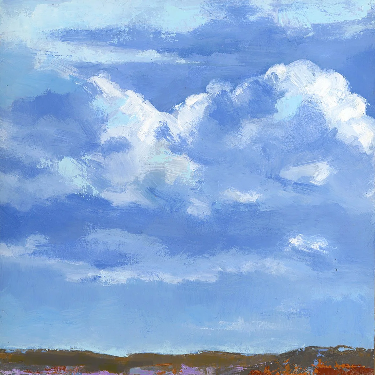 Cumulous Two, 8 x 8 inches diptych, sold