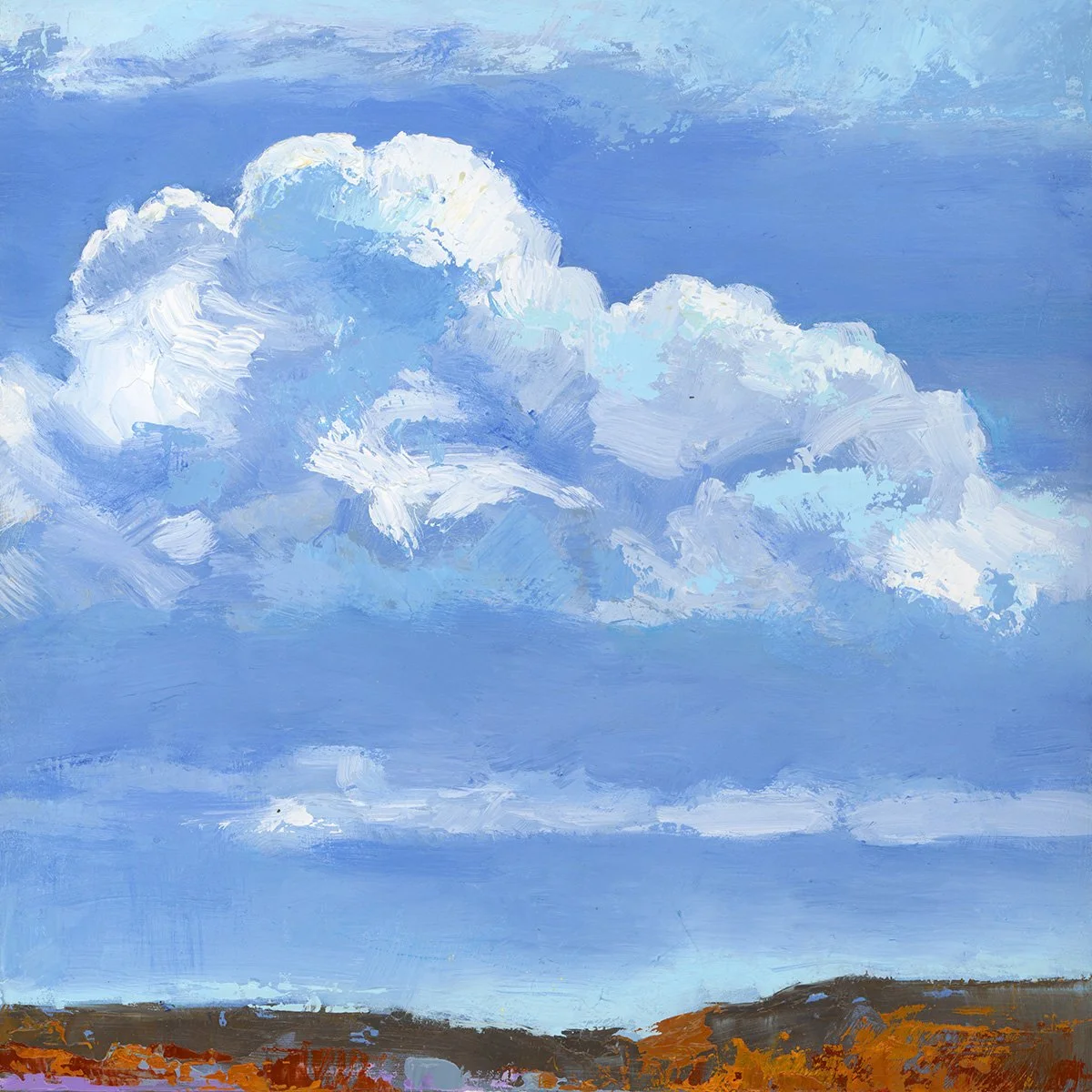 Cumulous One, 8 x 8 inches diptych, sold