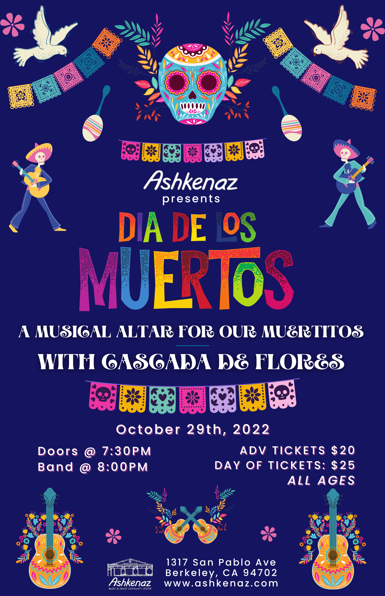 Cascada de Flores: a Musical Altar for our Muertitos — Ashkenaz