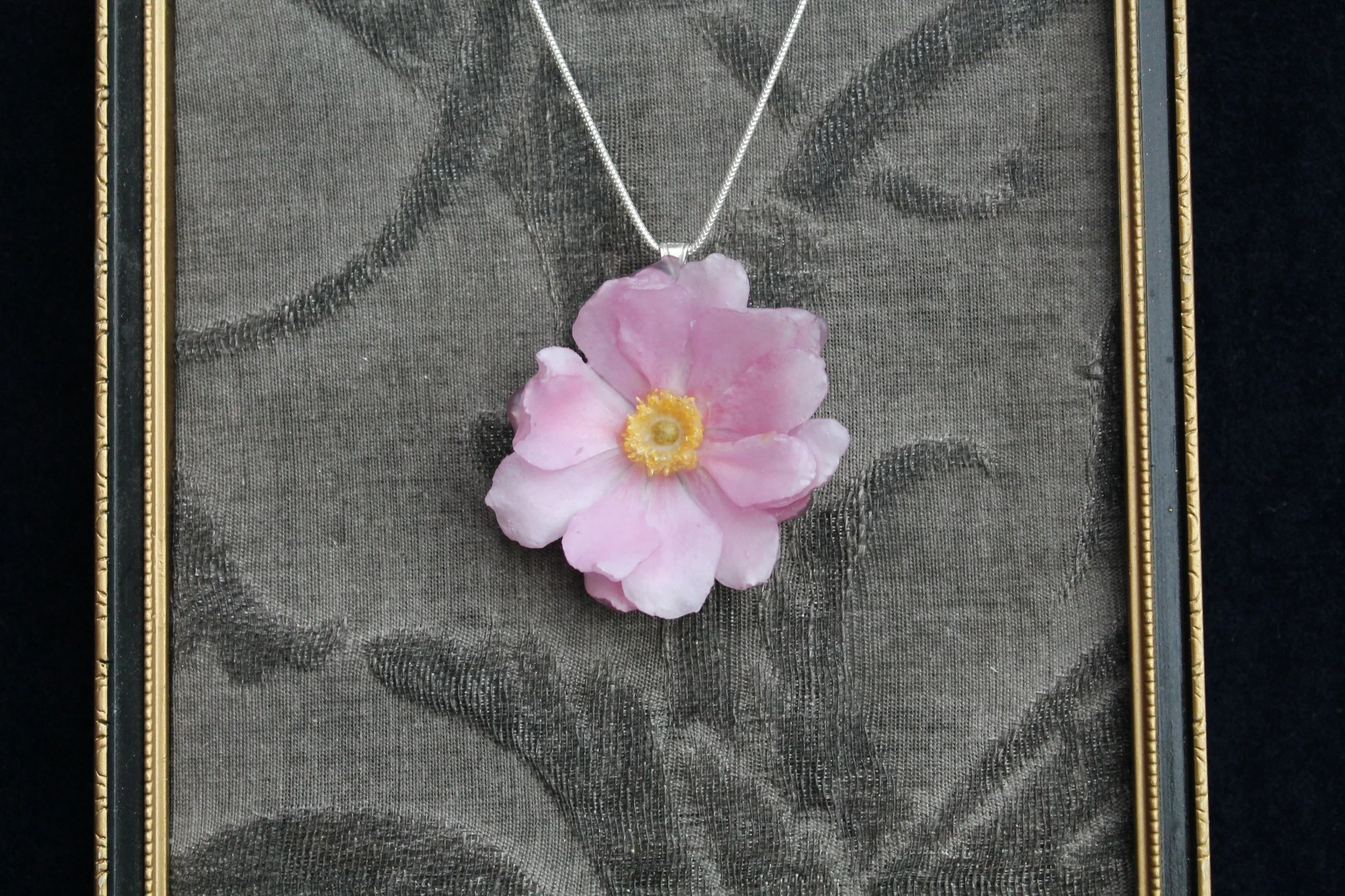 Frilly Pink Anemone Necklace