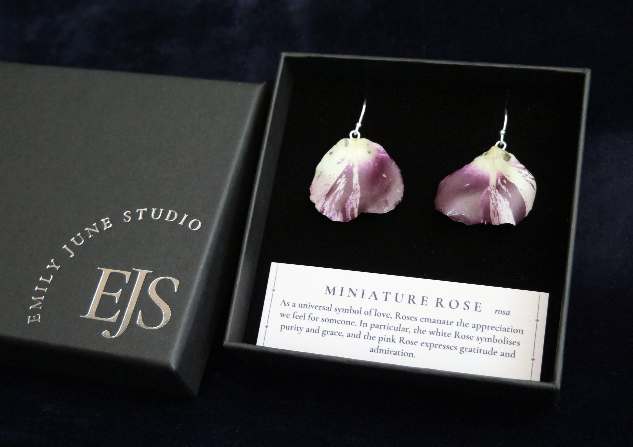 rose petal earrings in box.jpg
