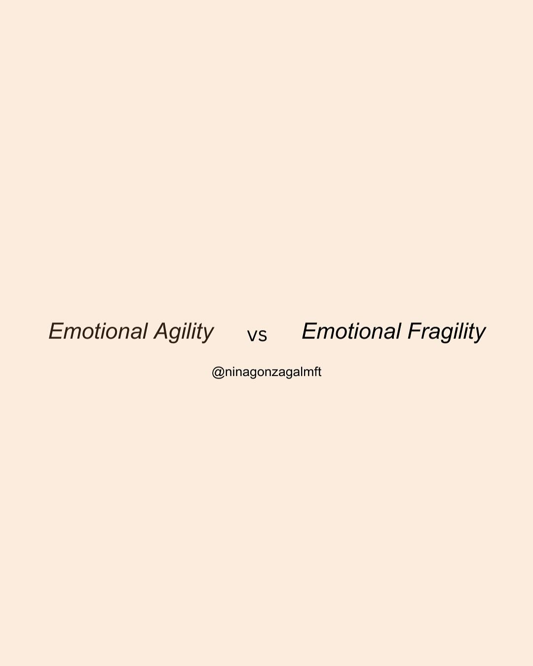 The feels! They happen, and how to respond when they surface? Sometimes we respond with agility, sometimes with fragility. Me too! 🙋🏻&zwj;♀️ 

My motto: we have total permission to feel what we feel, and also, we are still accountable for the behav