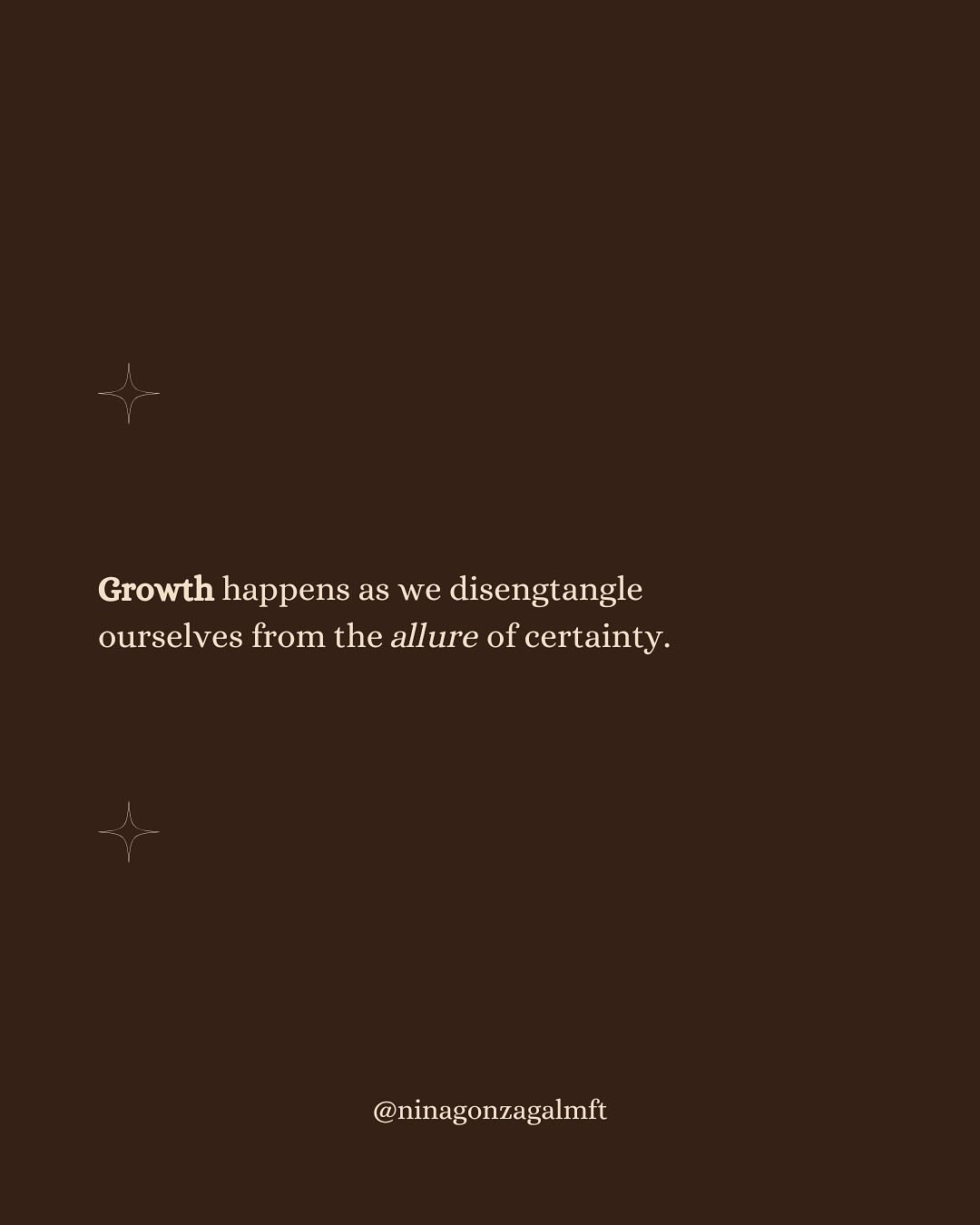 🚨 Uncertainty 🚨 

Understandably, our relationship to change and things going out of our control is nuanced and varies from nervous system to nervous system. Research demonstrates our brains aren&rsquo;t totally thrilled about change, our brains te
