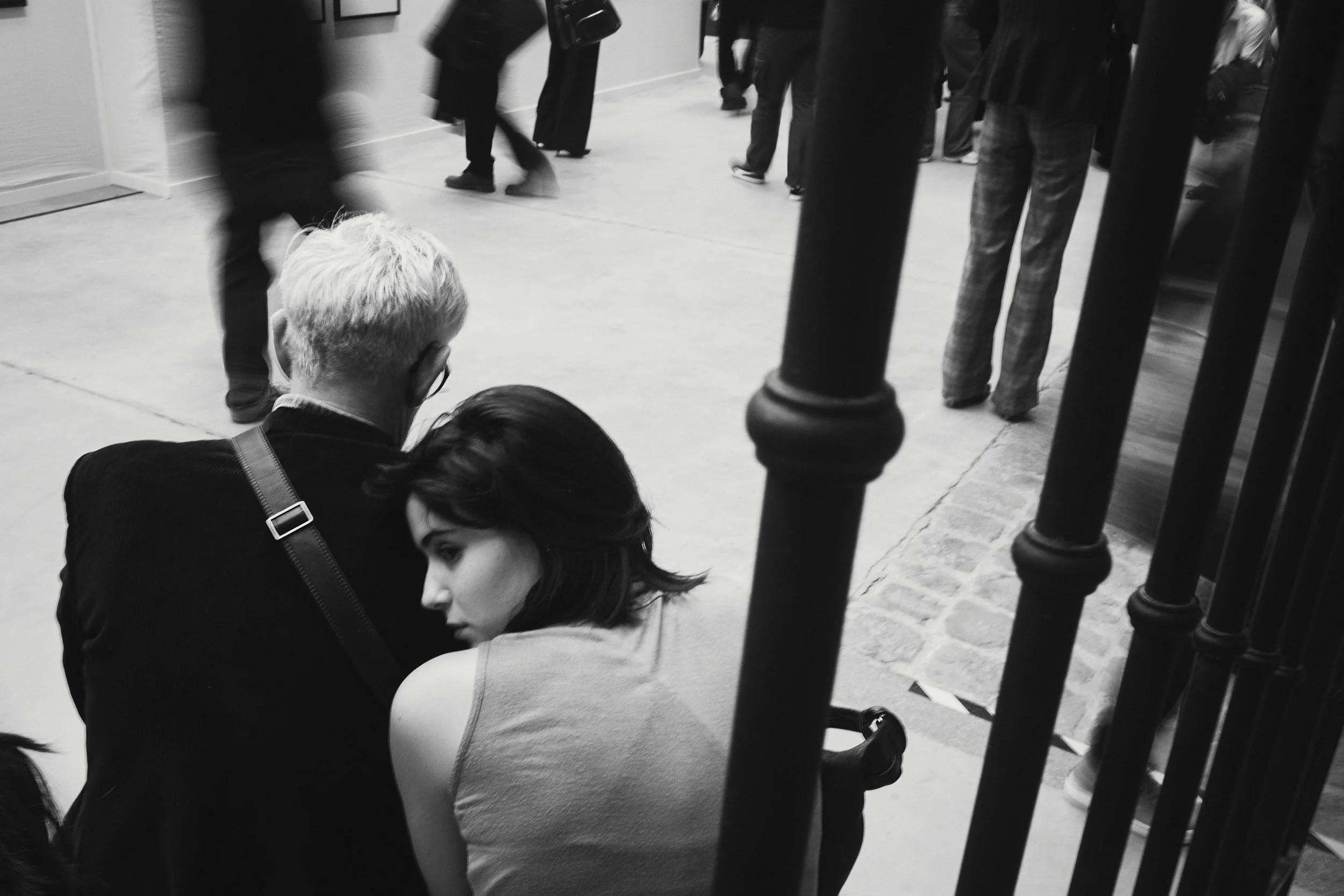 Young woman resting her head on a man's shoulder — Paris, France