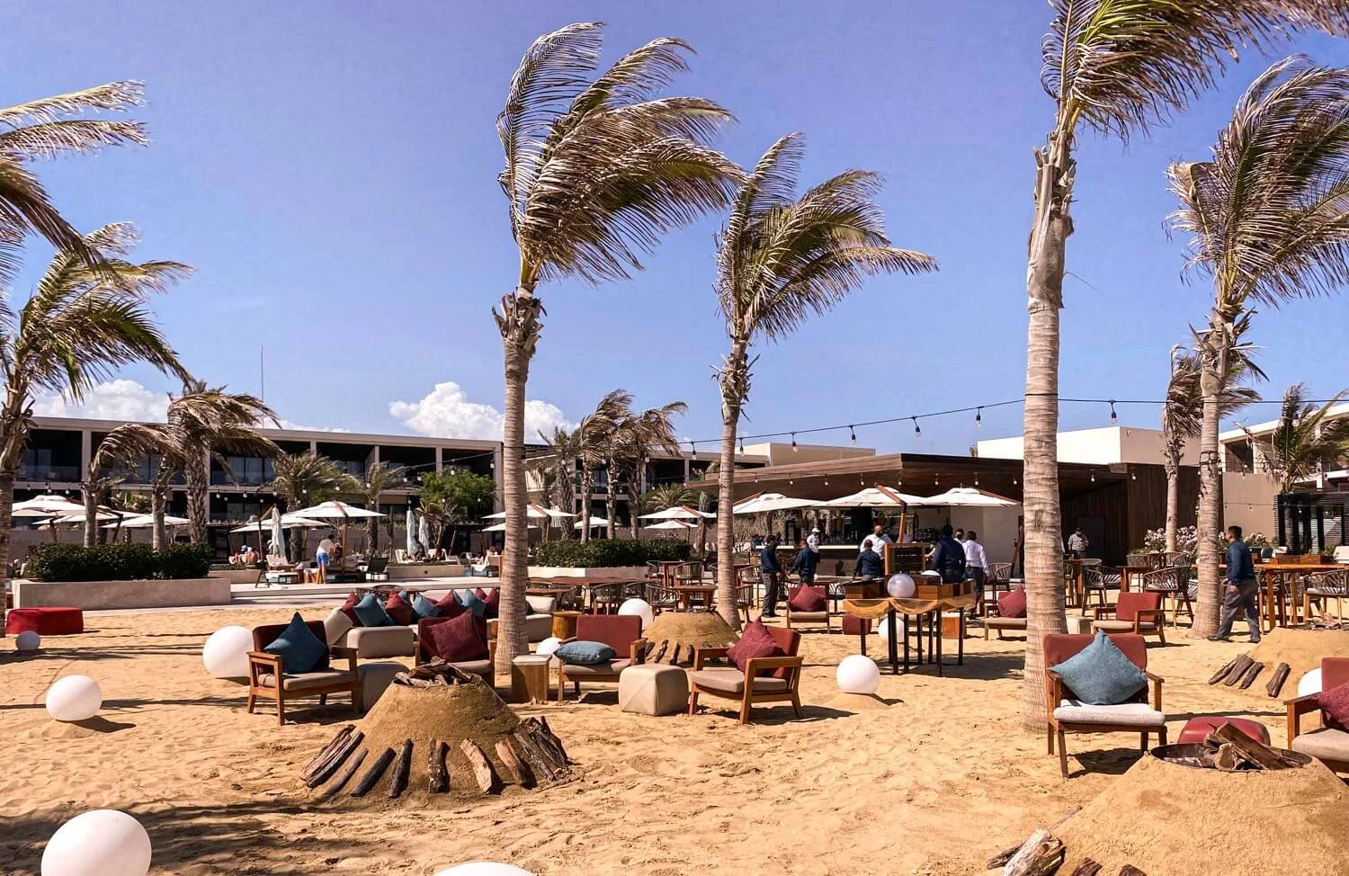 bonfire and festivities for fourth of july at nobu