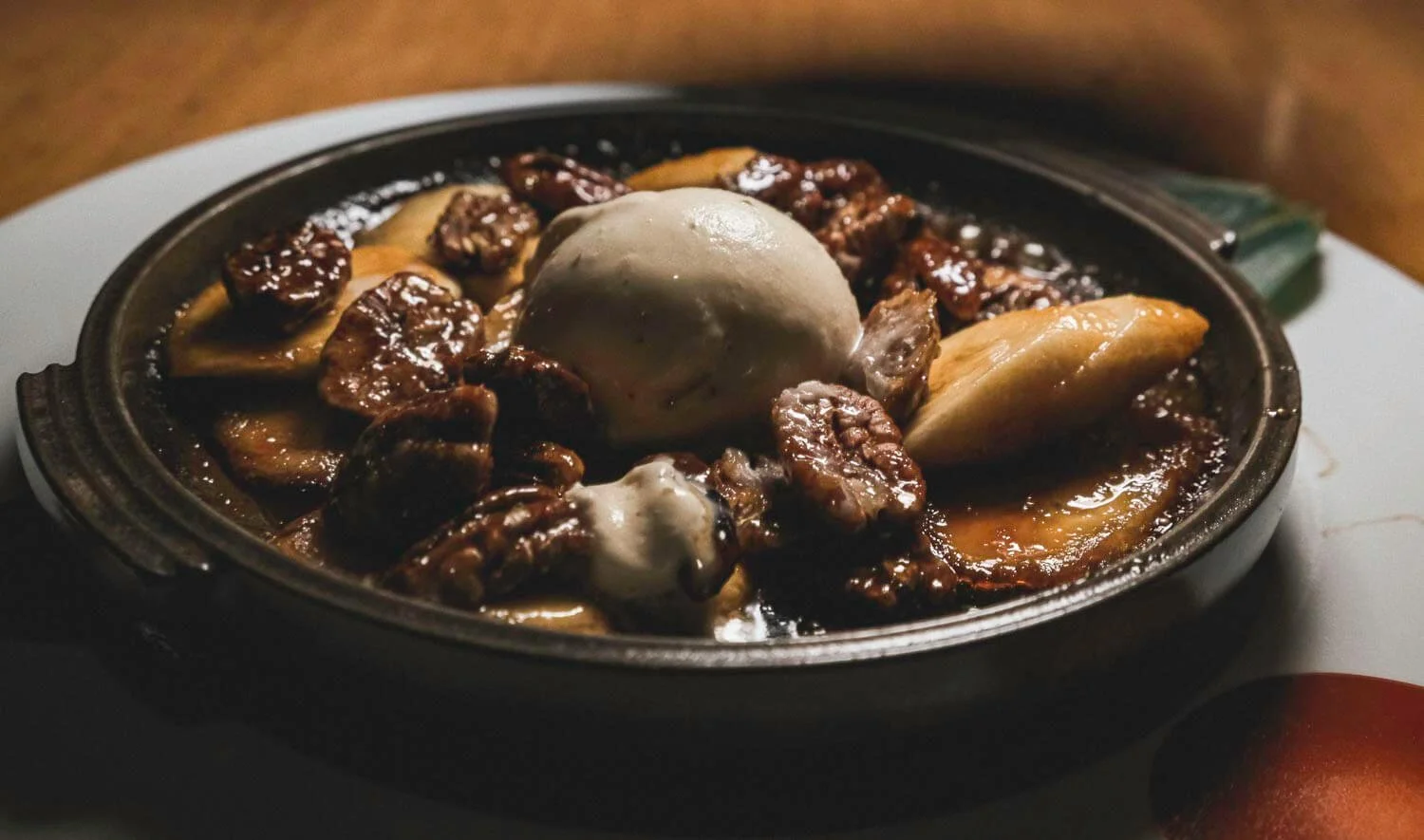 caramel banana dessert from Ardea restaurant