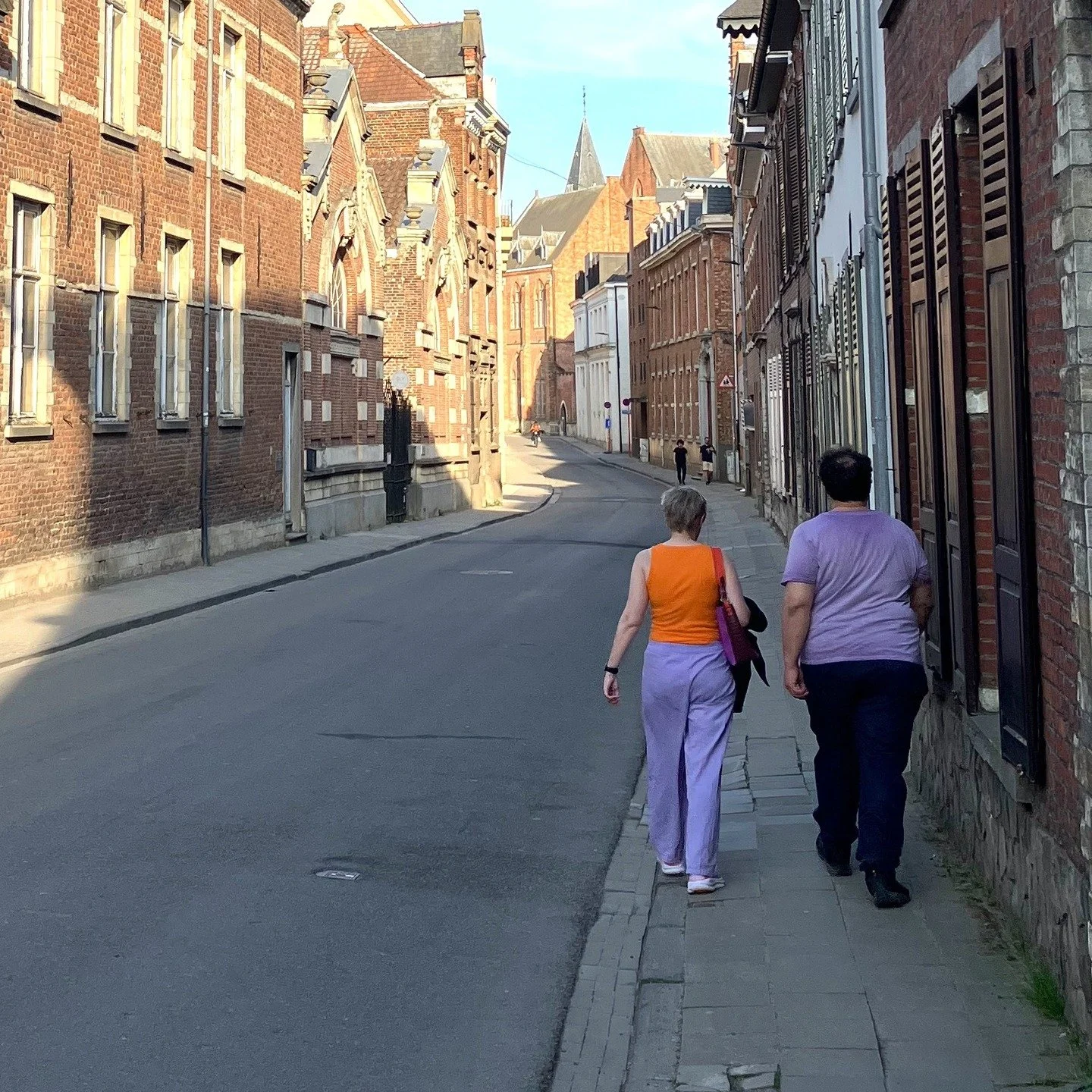 A colour-paired couple ❤️

I mean, look at that combo of violet and orange!
It makes me wonder about who they are and what they are like... and a story is already forming in my mind 😊

Taken in the beautiful city of Leuven, Belgium, in May.

Colour 