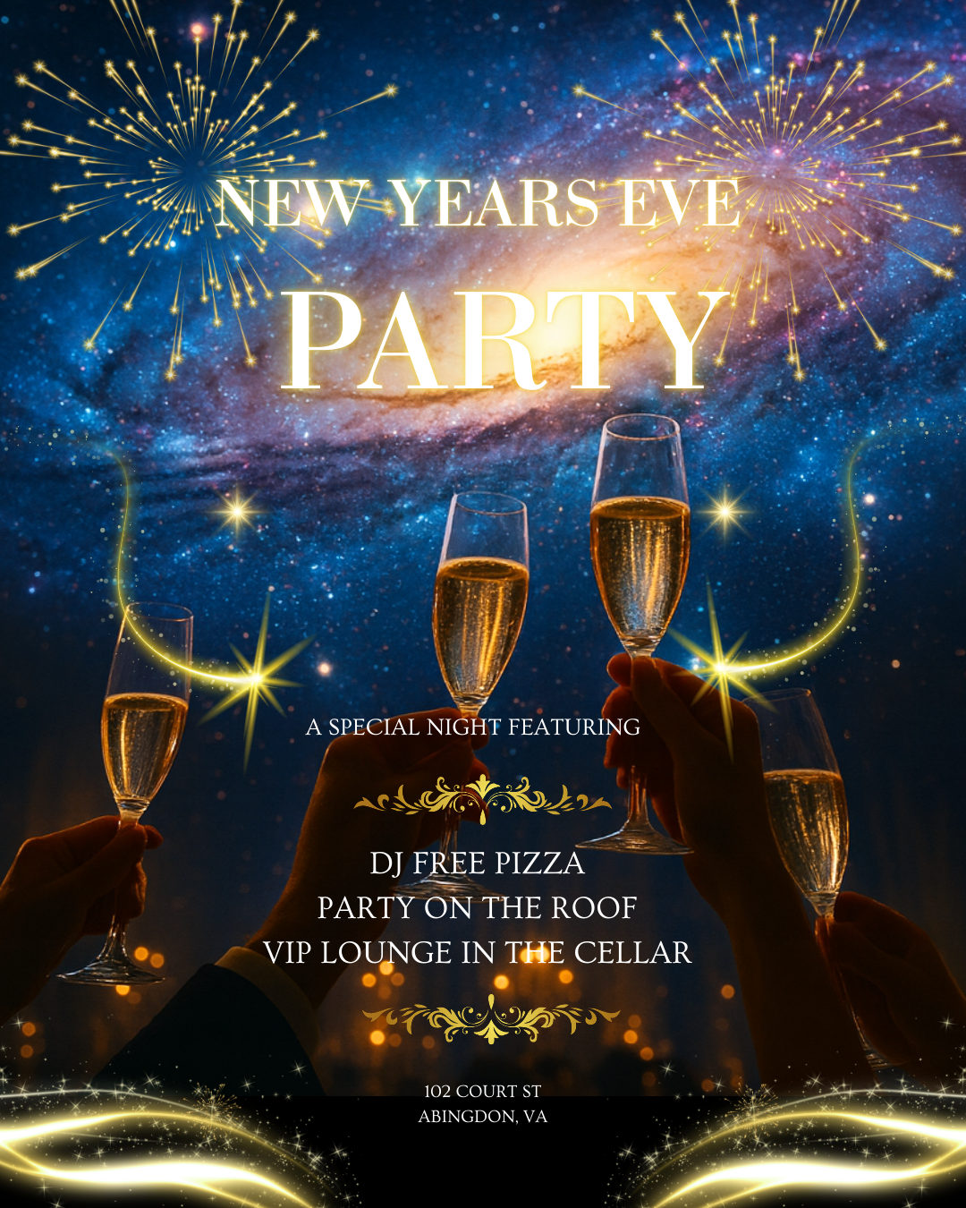 Summers Roof and Cellar New Year's Eve party! Champagne, Dancing, and special VIP access.