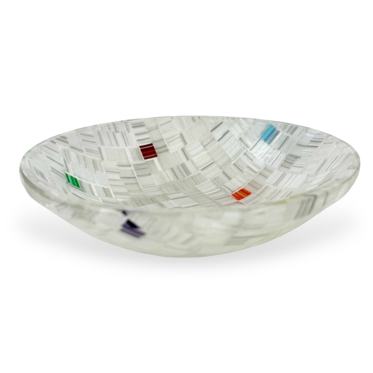 ROYGBIV Speckled Bowl, 6x6 Fused Glass, $175