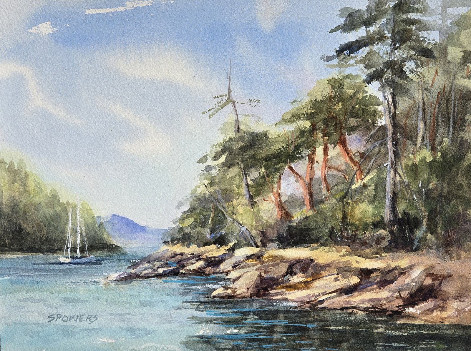 Through Burrow’s Pass, 9x12 watercolor, $600