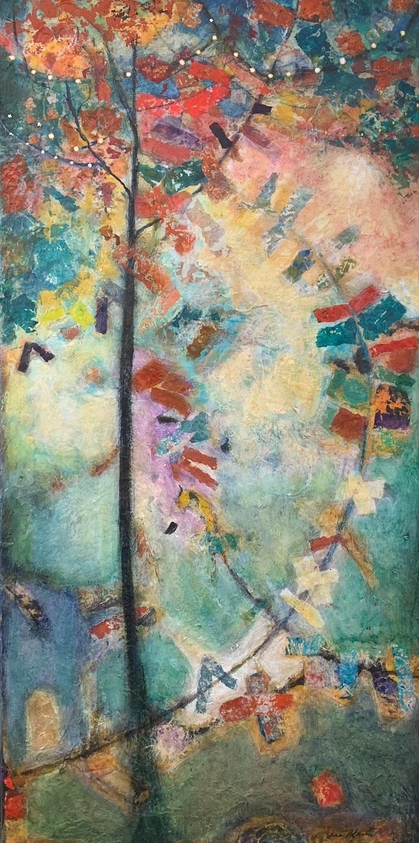 Welcome, 24" x 12" mixed media. $1200.