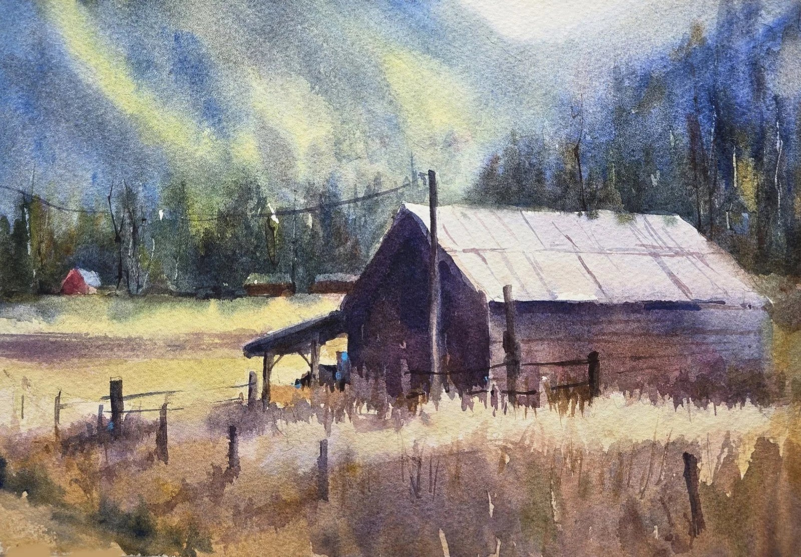 Mazama Meadow, 8x12 watercolor, $650