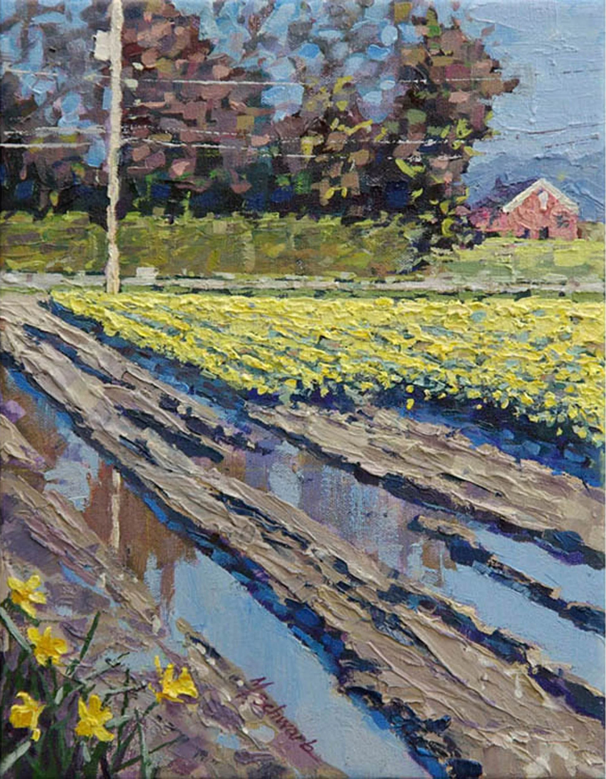 Watery Access, 14x11 oil, $450