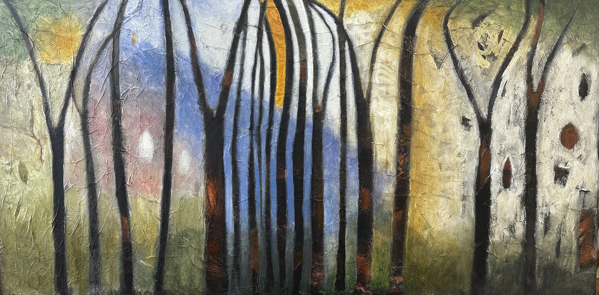 Interlude, 24x48 mixed media, $4500