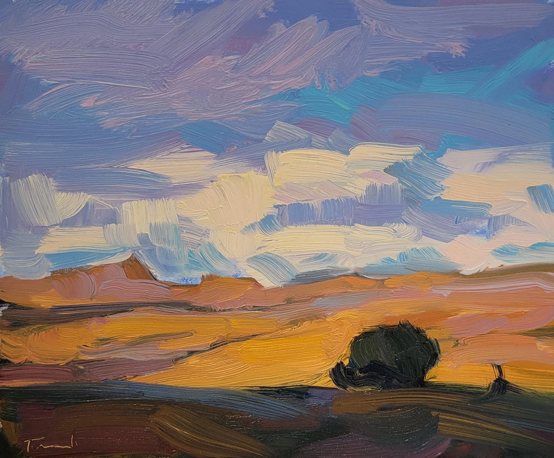 Orange Hills Idaho, 10 x 12 oil, $850 by Kathryn Townsend