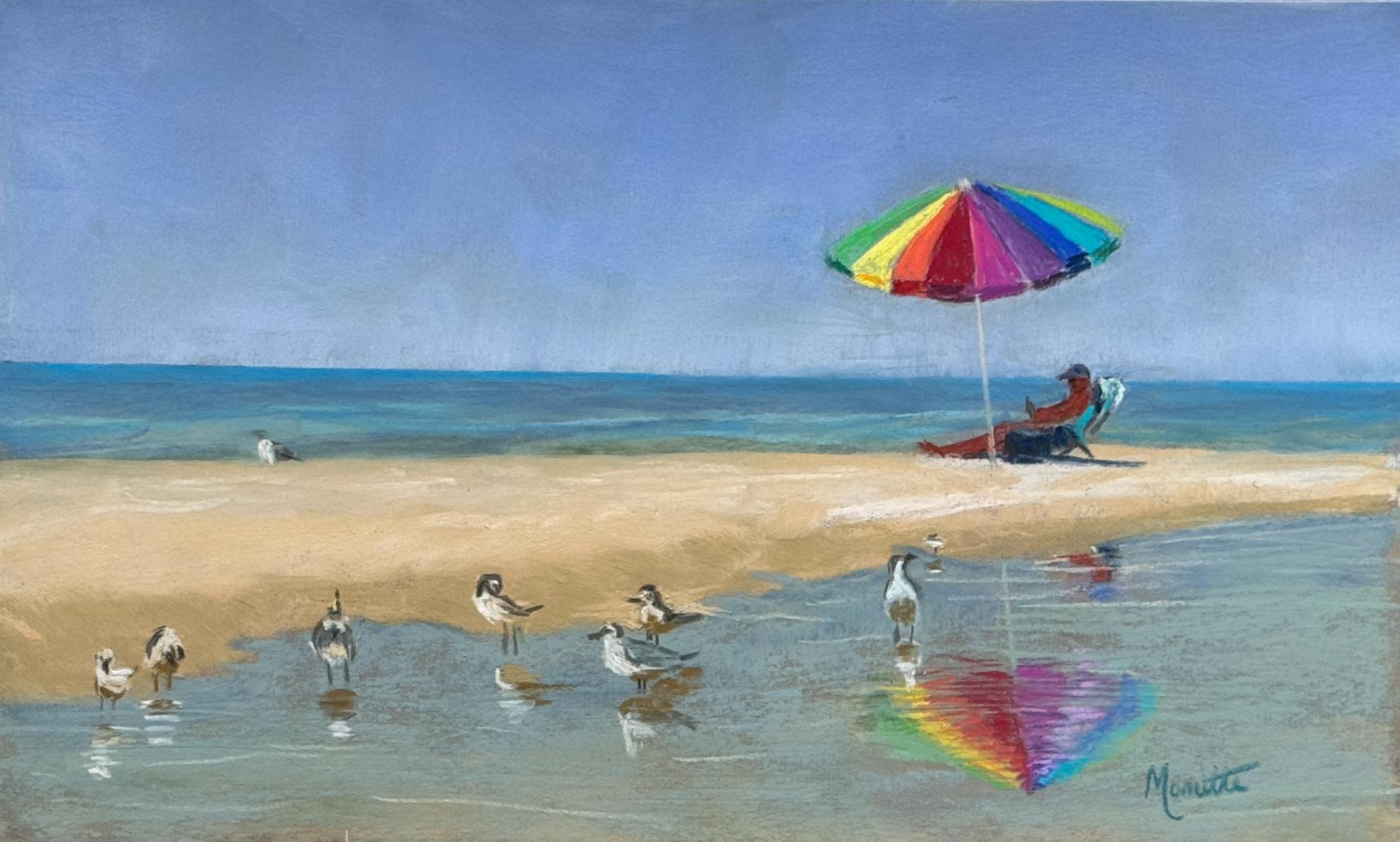 Susan Monette-Czarnecki - Reflecting on the Good Life; 9x16 soft pastel, $350