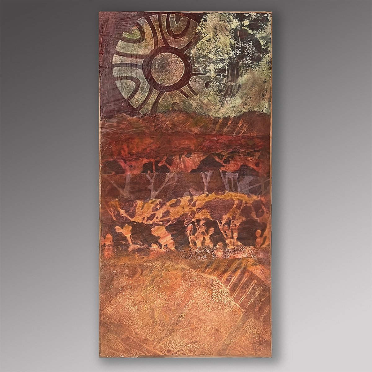Sol, 20x10 Photo Encaustic, $245 SOLD