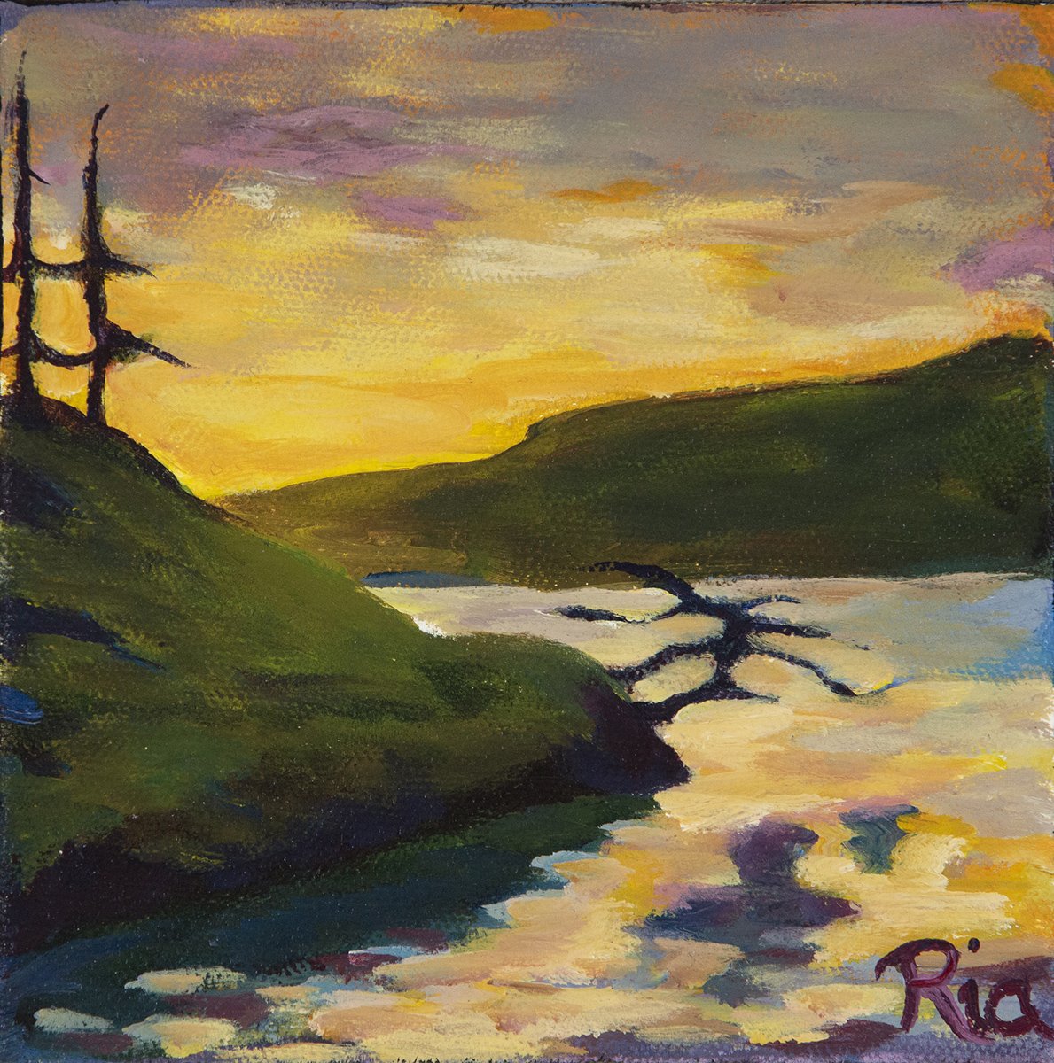Solitude Escape II, 6”x6” acrylic on canvas, $175 SOLD