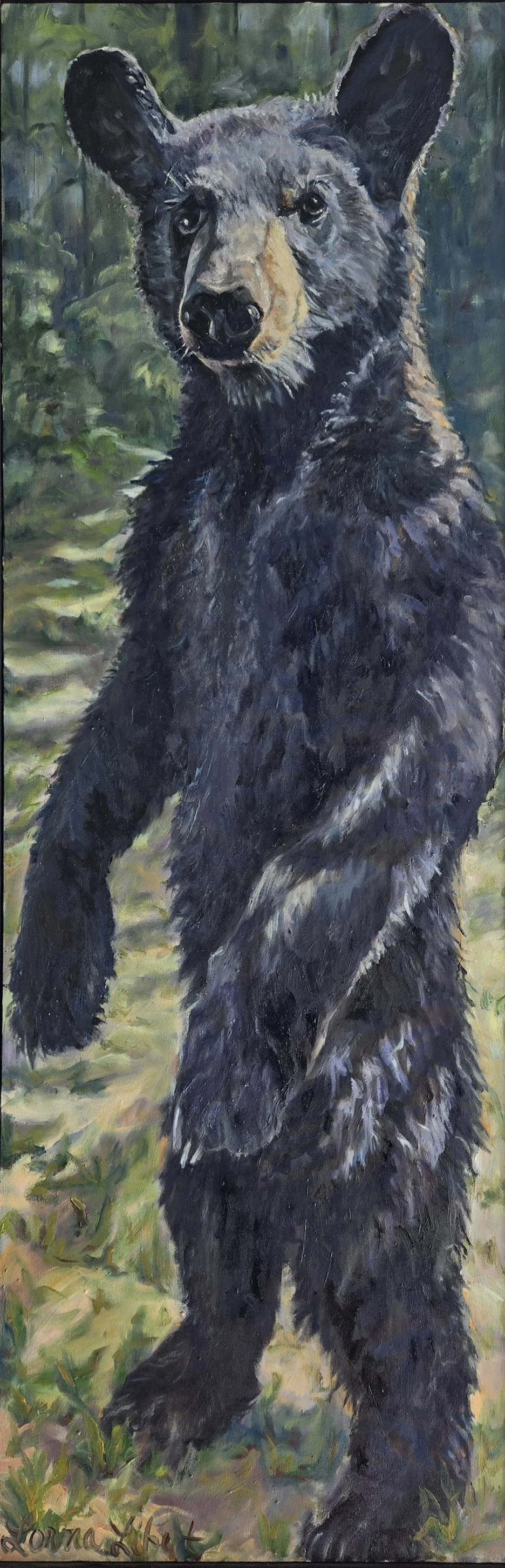 Bear With Me, 63 x 24 oil, $5800