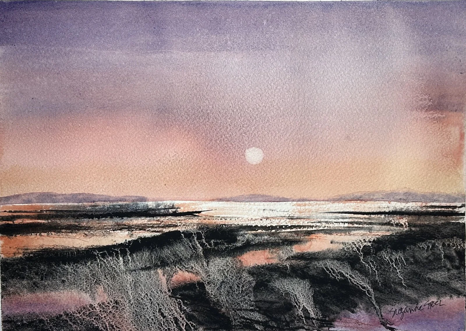 Suzanne Steel - Bliss - Birch Bay XI, 11x15 watercolor, $850