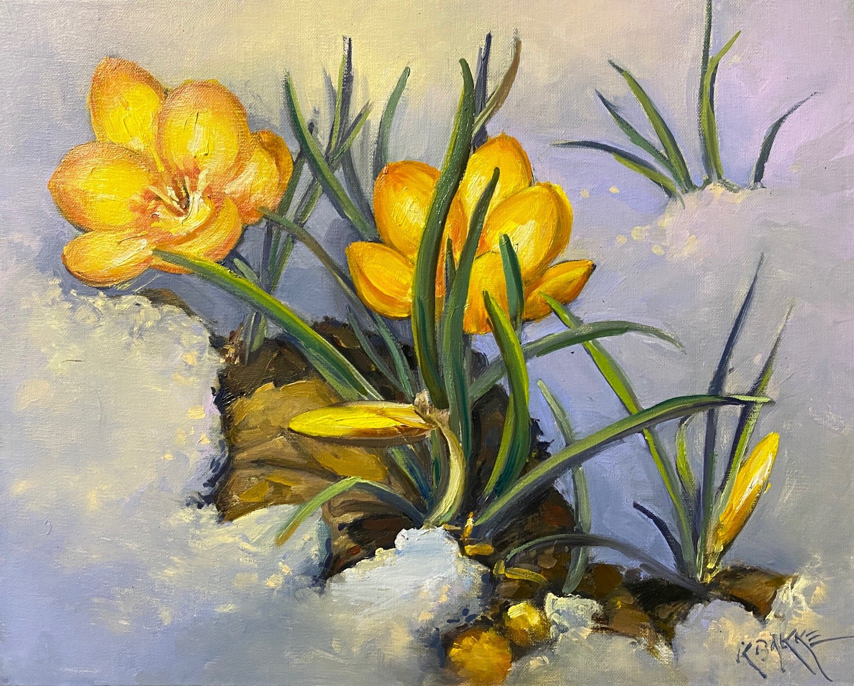 Defiant, 11x14 oil, $450