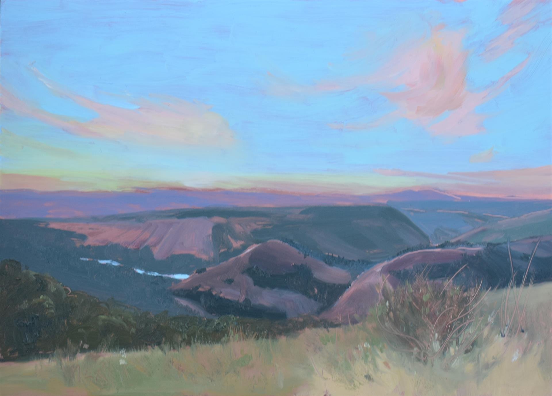 "Evening Sky" by Nancy Romanovsky, 5x7 oil, $275 SOLD