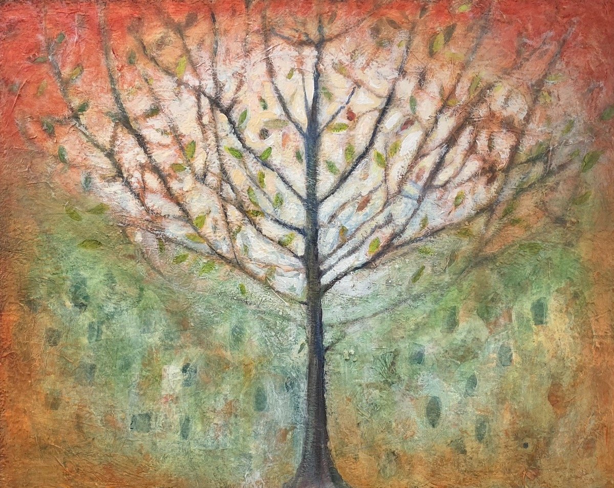 Whisper Tree, 16" x 20" mixed media. $1200.
