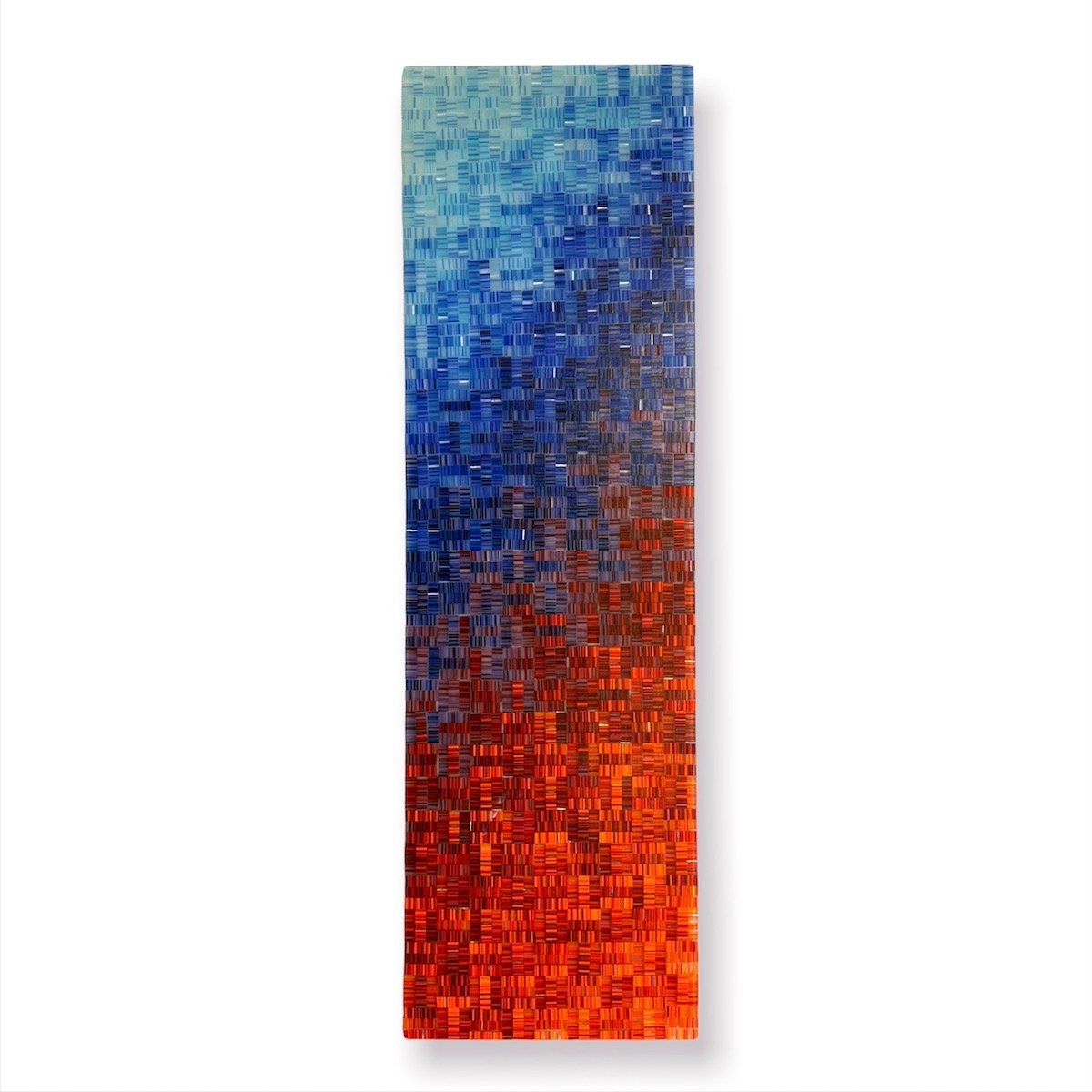 Fire & Ice Grande, 34.5" x 10" fused glass. $1250.