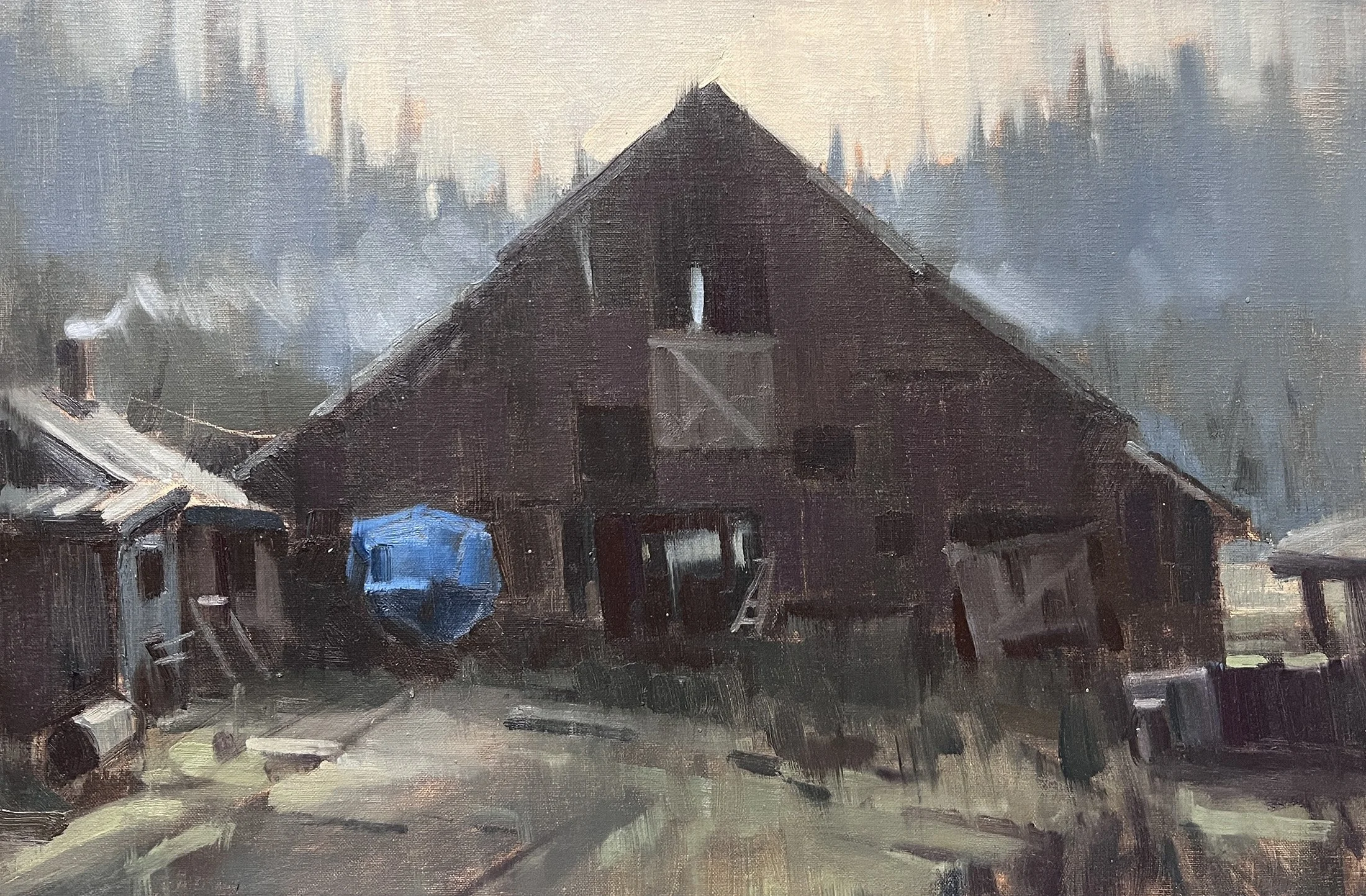Tucked Away For Winter, 12x18 oil, $950