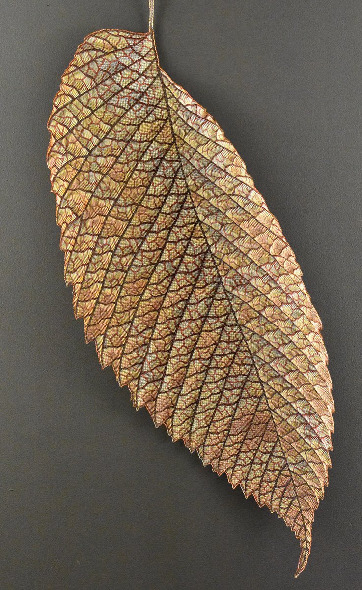 Elm Leaf, Copper mesh, wire (35x14x5) $1,500 SOLD