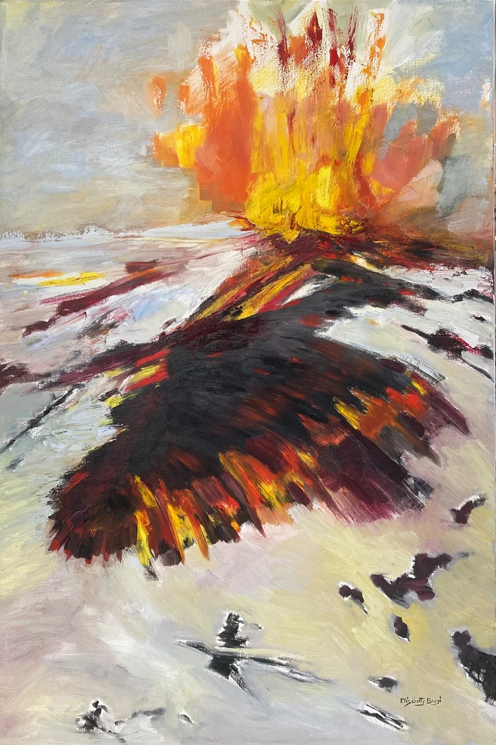 Elisabetta Brogi - Wounds#5, 24x36 oil, $1200