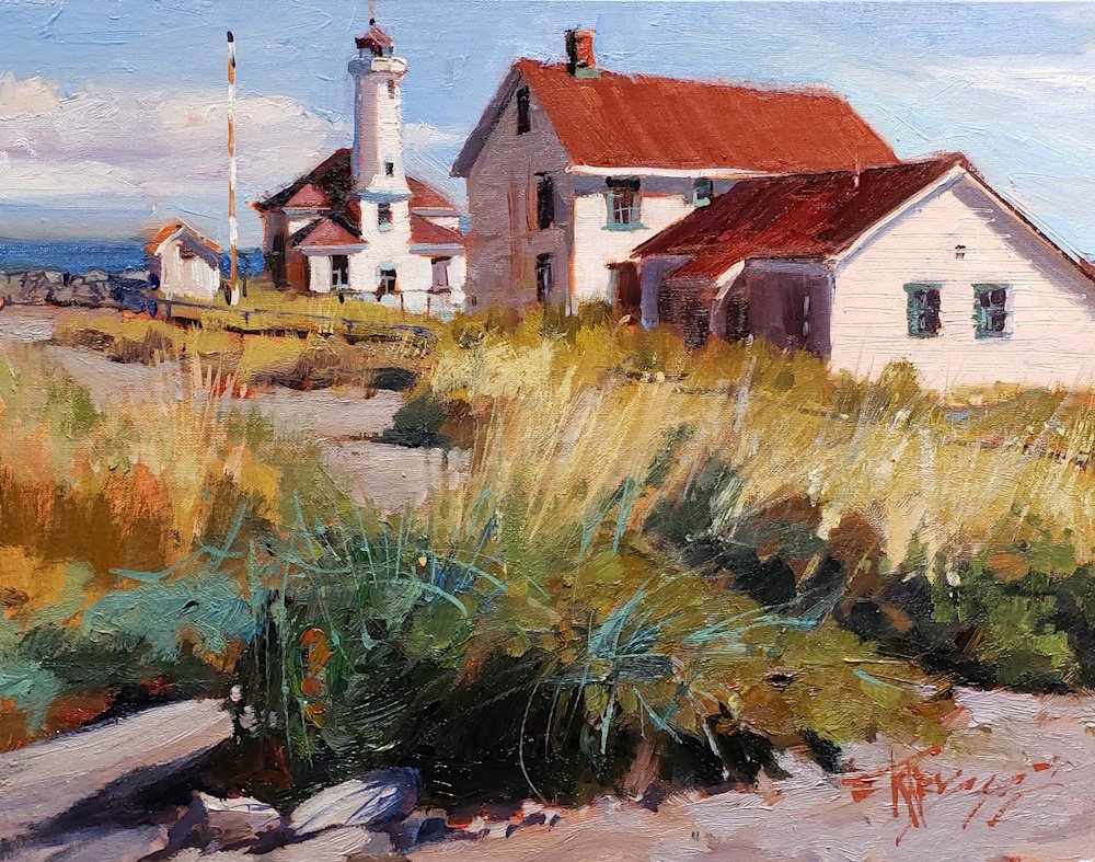 Point Wilson Light, 11x14 oil, $800