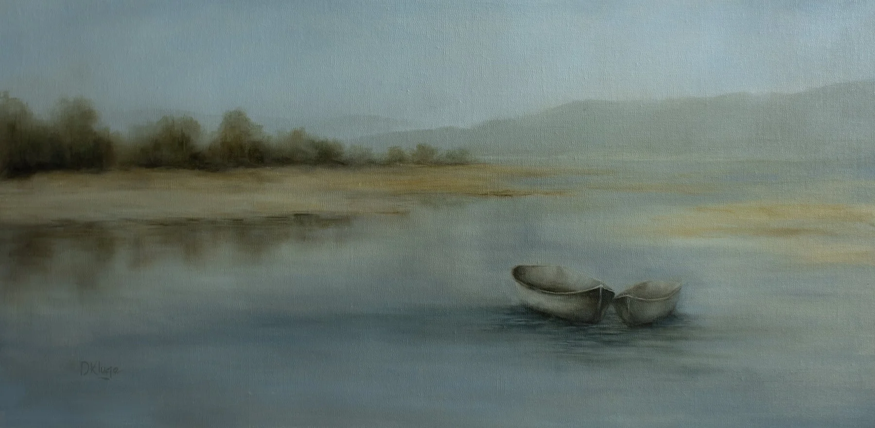 Debbie Kluge - Where the Water Holds, 12x24 oil, $1250
