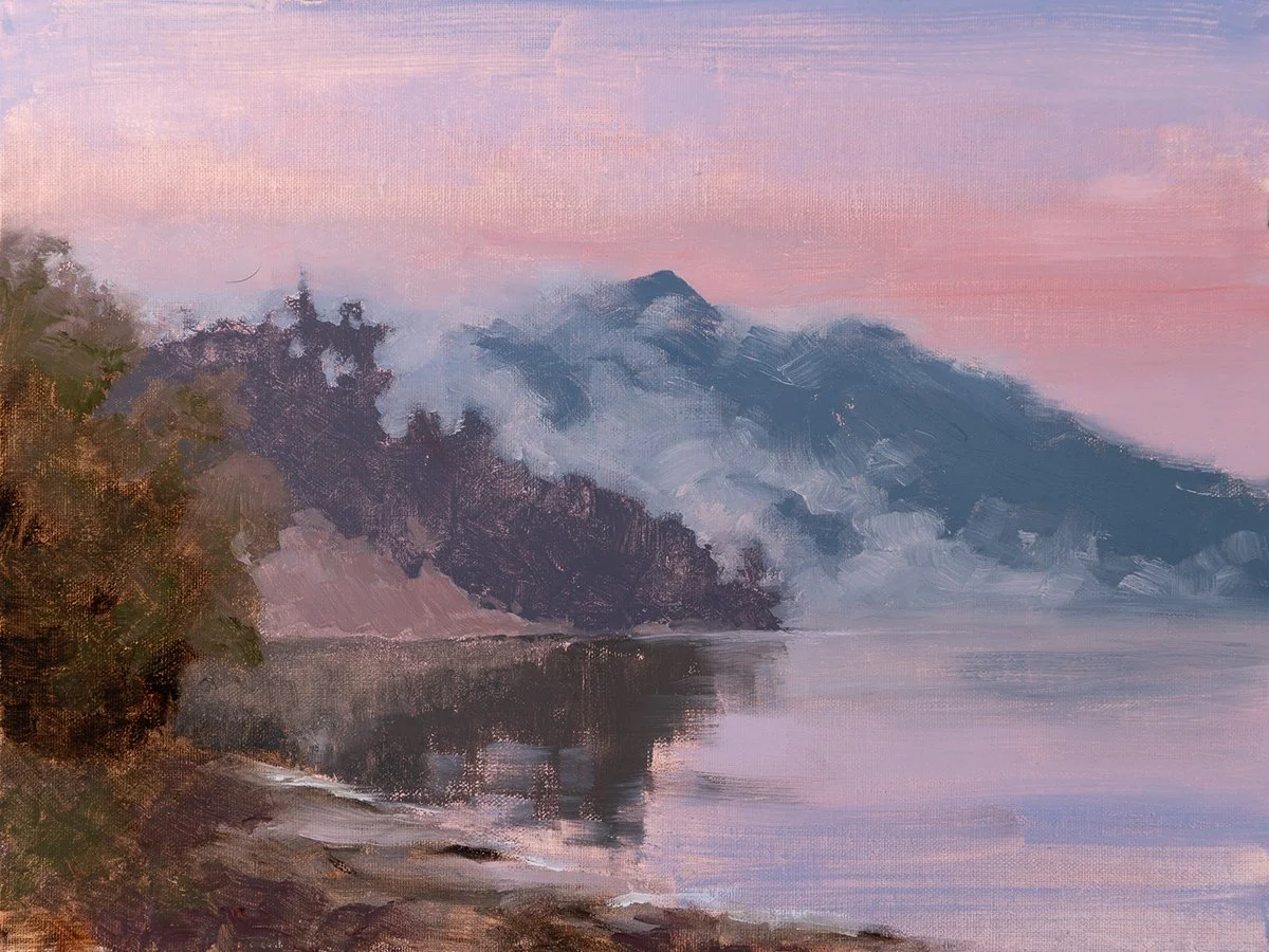 Kingston Sunrise, 9x12 oil, $450